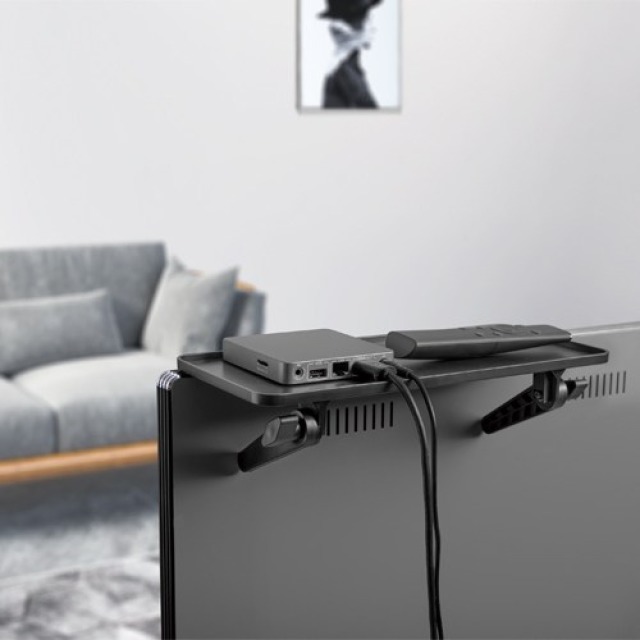 Top Shelf for TV Screen, Black