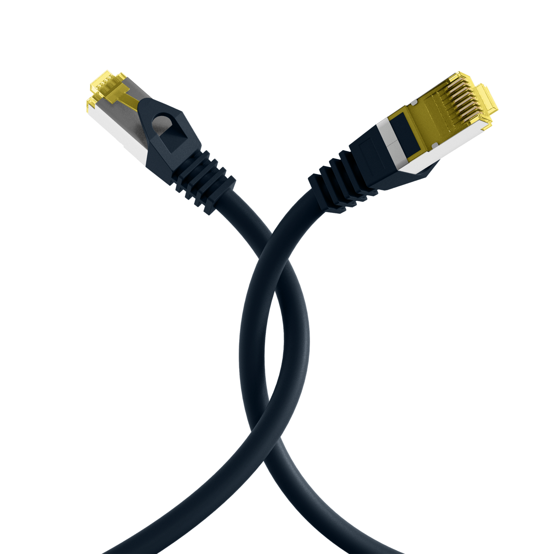 RJ45 Patch Cord Cat.6A S/FTP LSZH Cat.7 raw cable black 20m