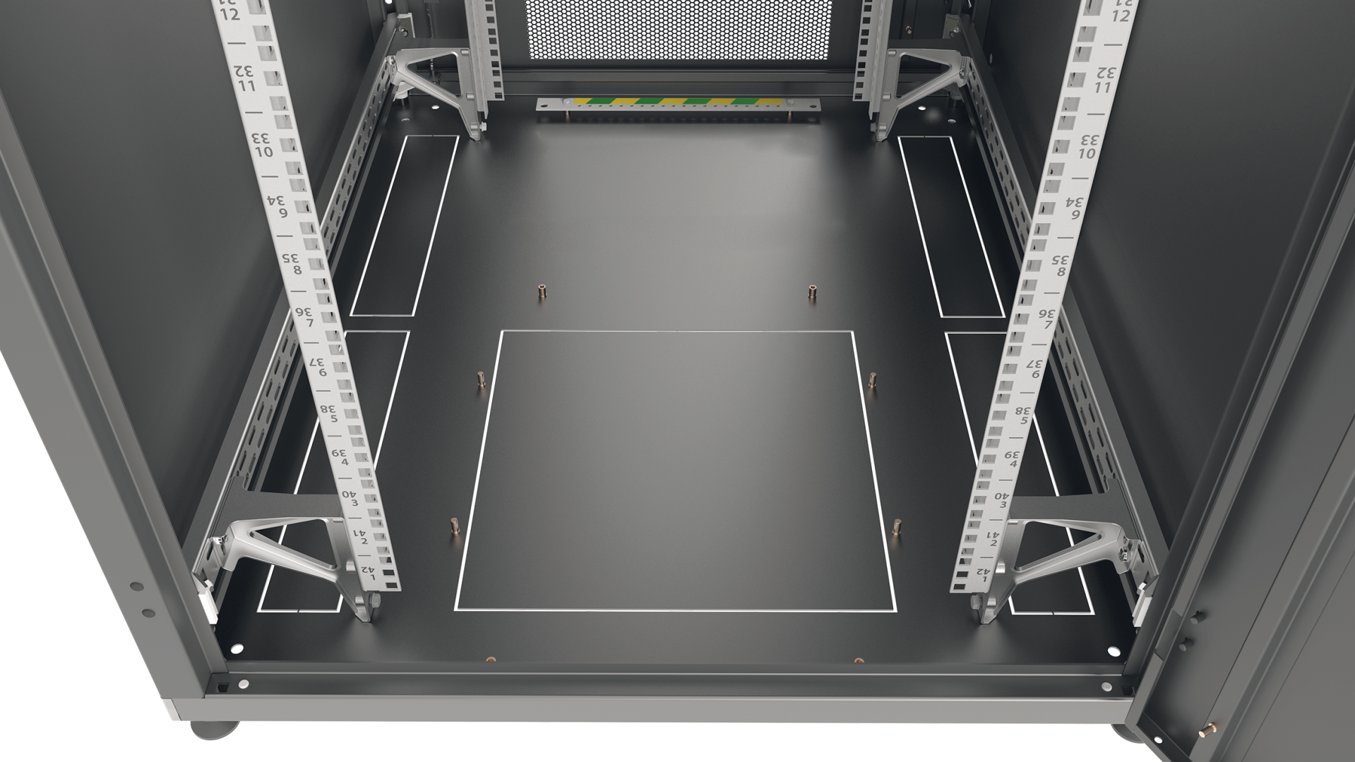 19" Server Cabinets PRO, 800x800 mm, 2-Part Doors