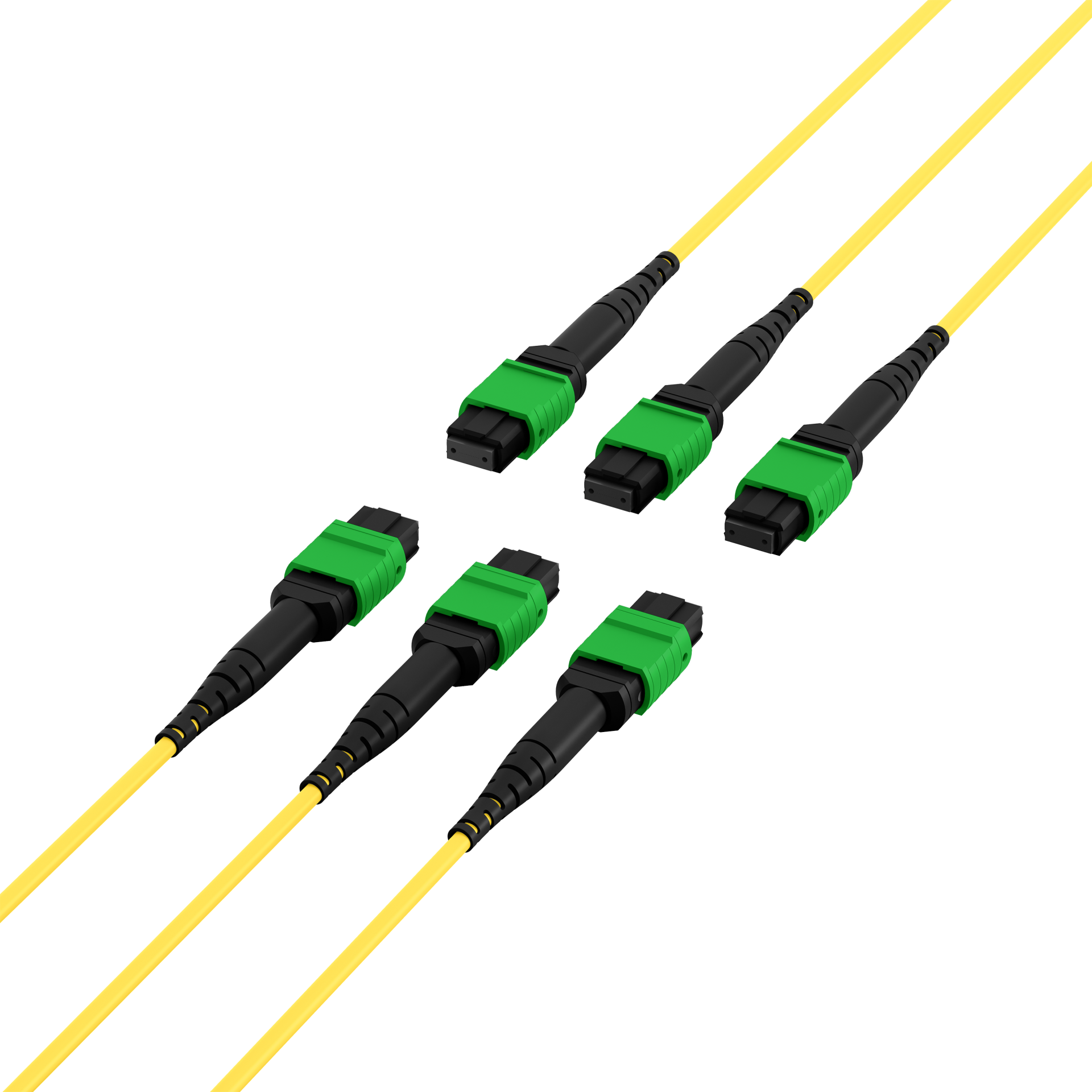 MTP®/APC(F)-MTP®/APC(F) Patch cable OS2 48 fibers Typ A LSZH yellow 15m