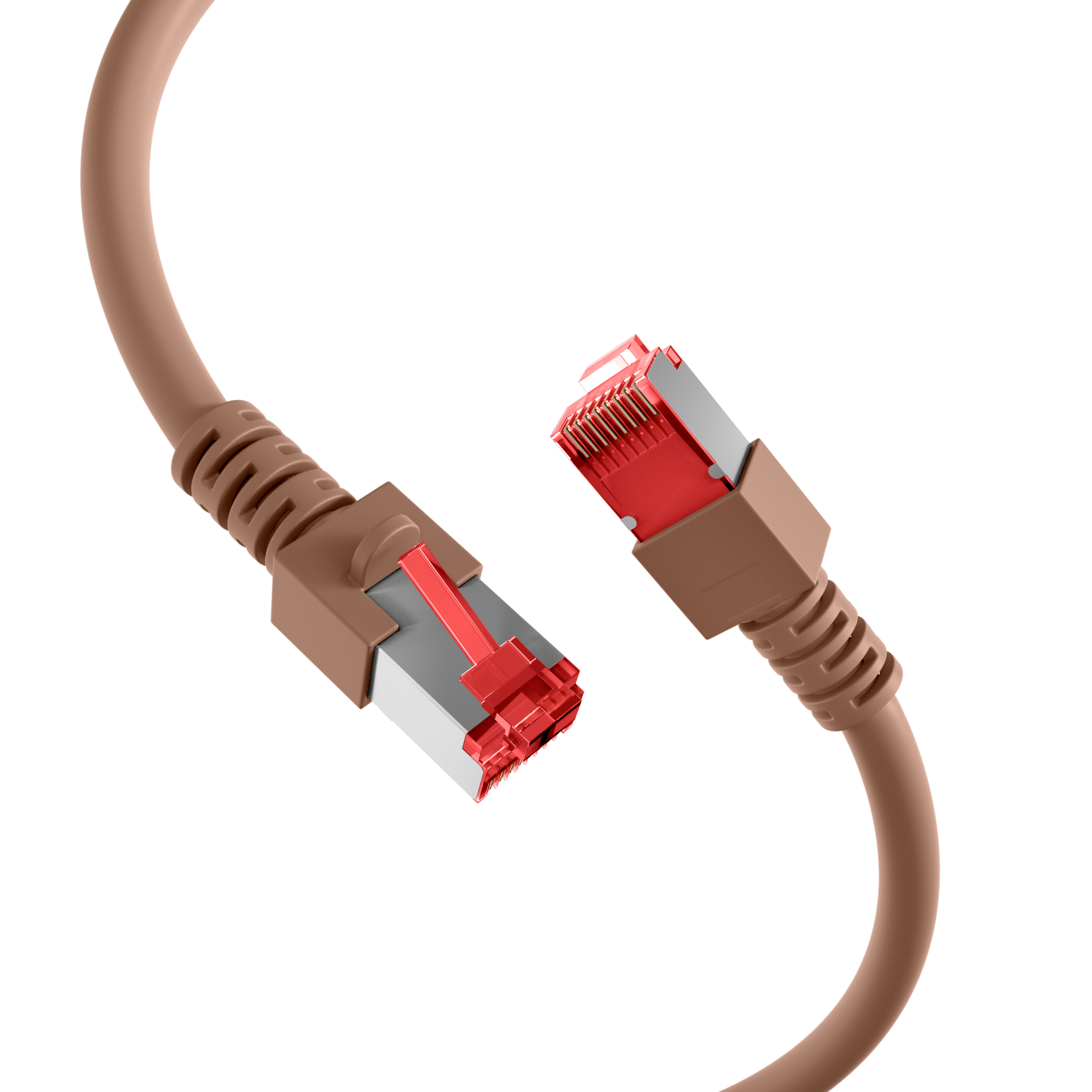 RJ45 Patch Cord Cat.6 S/FTP LSZH brown 15m