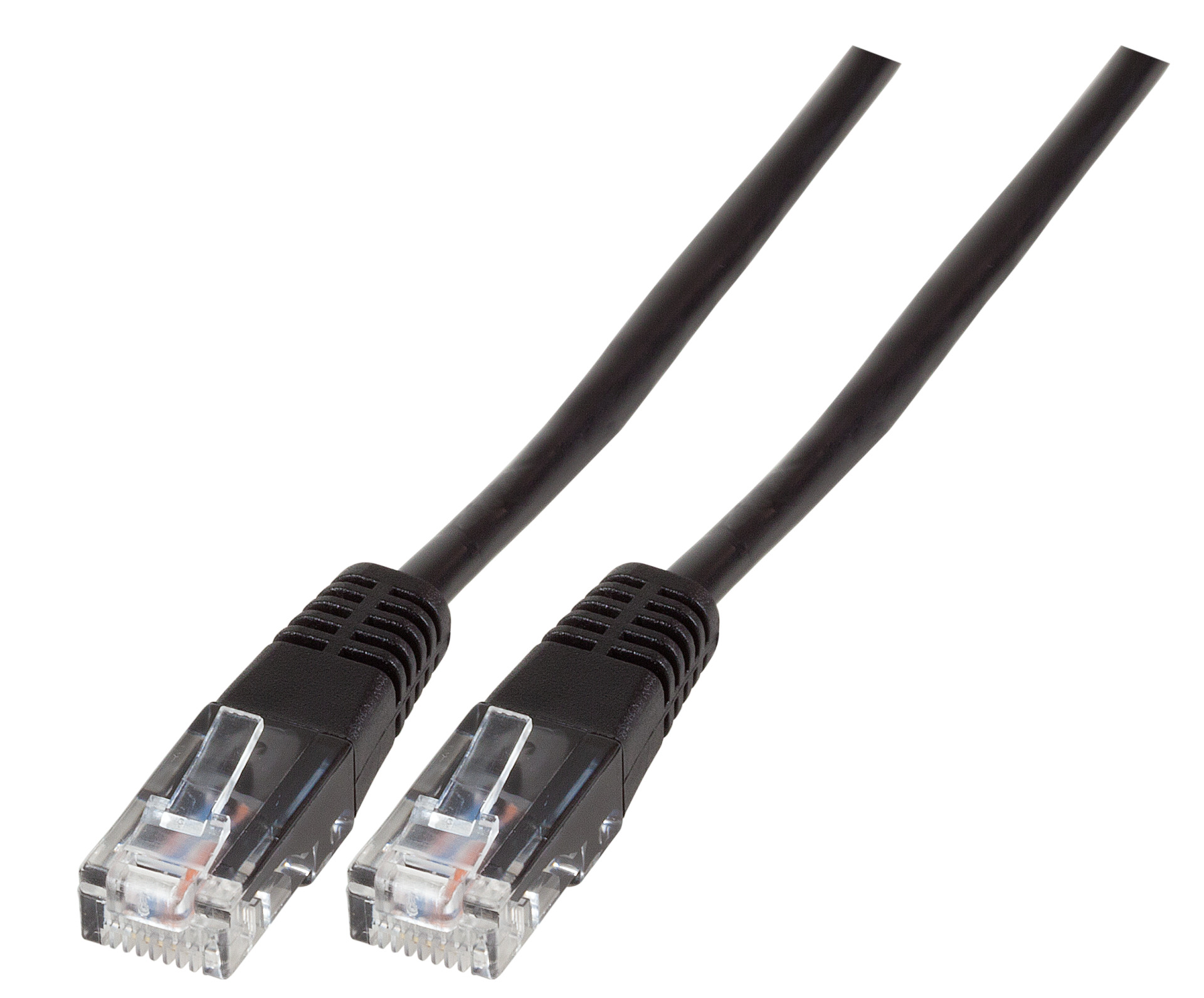 Modular Cable RJ45 (8/4) - RJ45 (8/4), Moulded, Black, 10 m