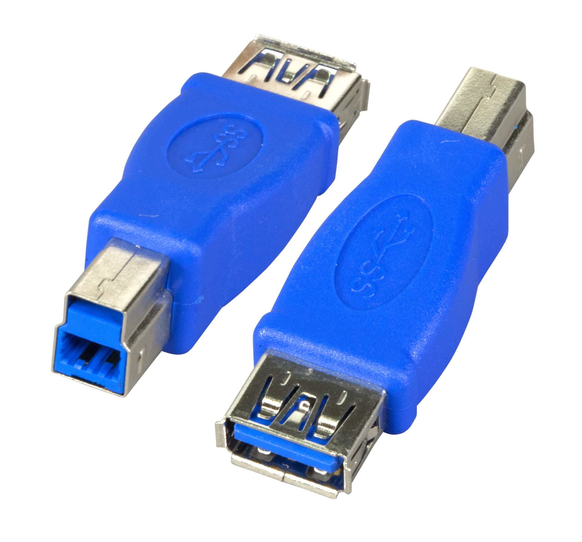 USB3.0-Adapter, Jack A - Plug B, blue