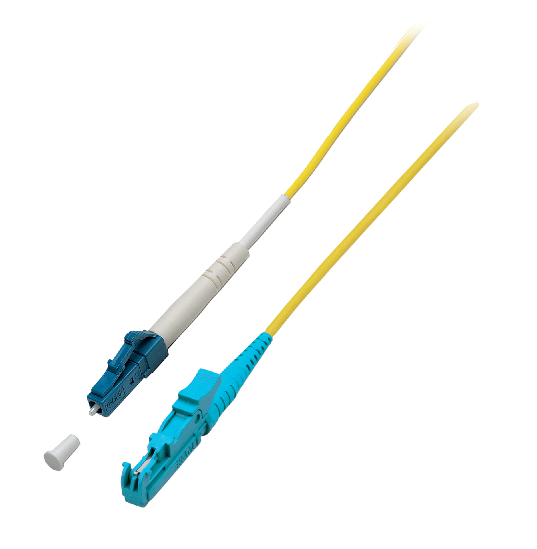Simplex Fiber Optic Patch Cable E2000®-LC OS2 3m 3,0mm Yellow 9/125µm