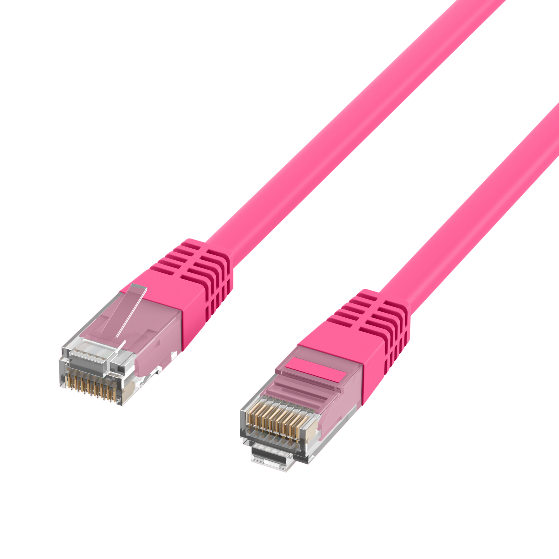 RJ45 Patch Cord Cat.5e U/UTP PVC CCA magenta 30m