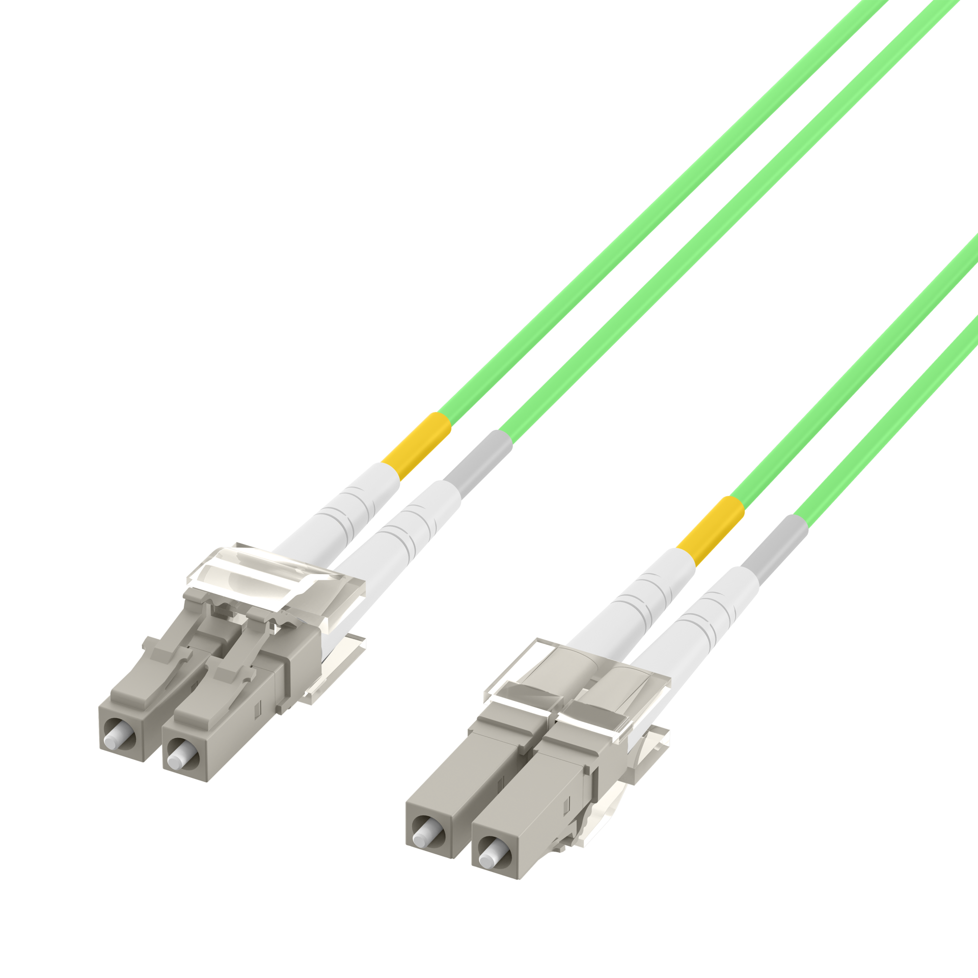 Duplex Patchcable LC-LC OM5 2m LSZH 2mm limegreen