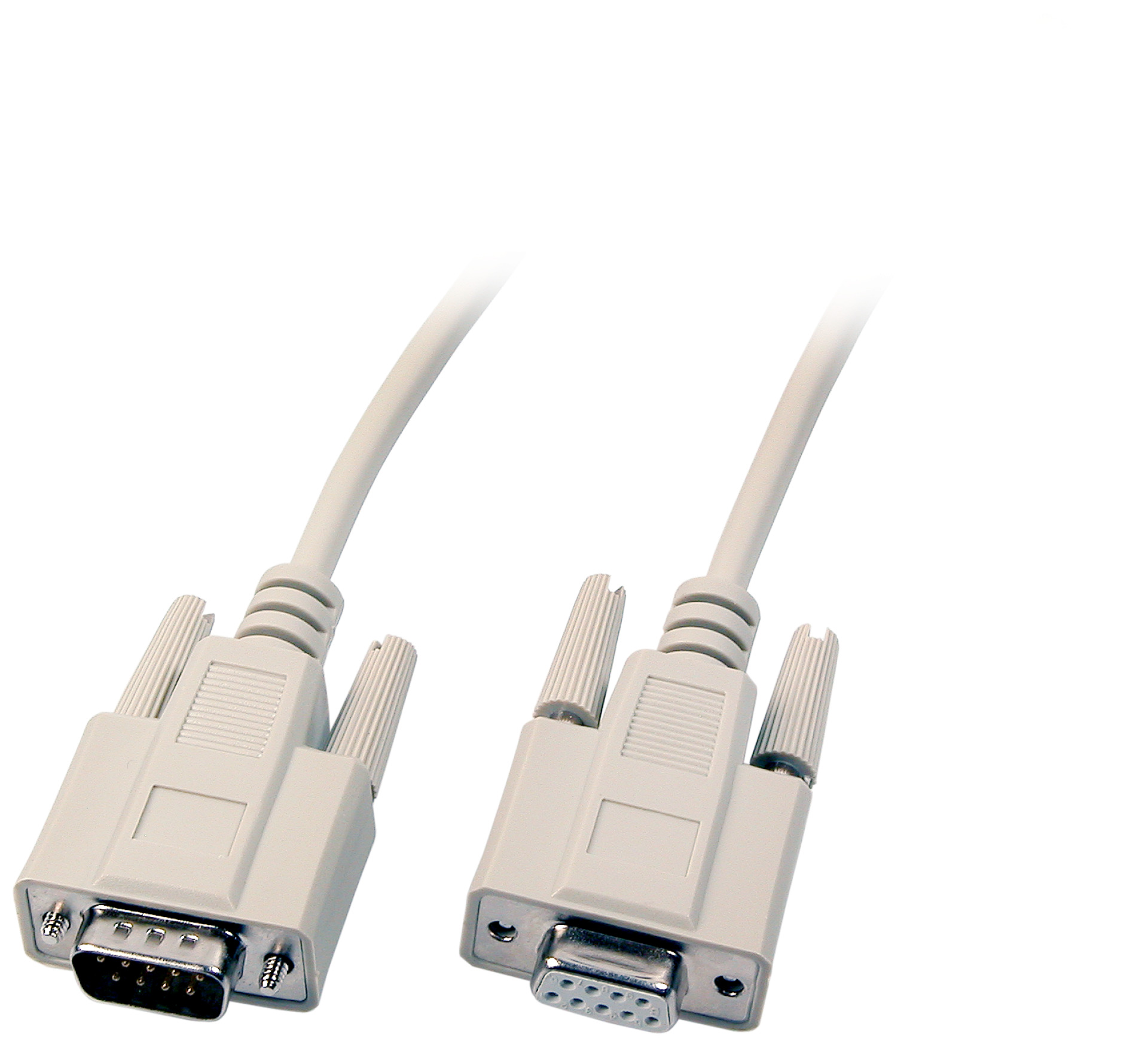 Datacable serial 1:1, 2x DSub 9, M-F, 3,0m, beige