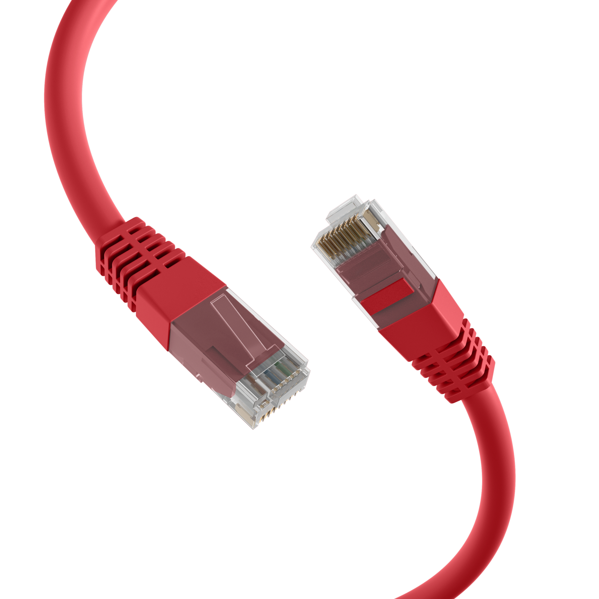 RJ45 Patch Cord Cat.6 U/UTP PVC CCA red 0,5m