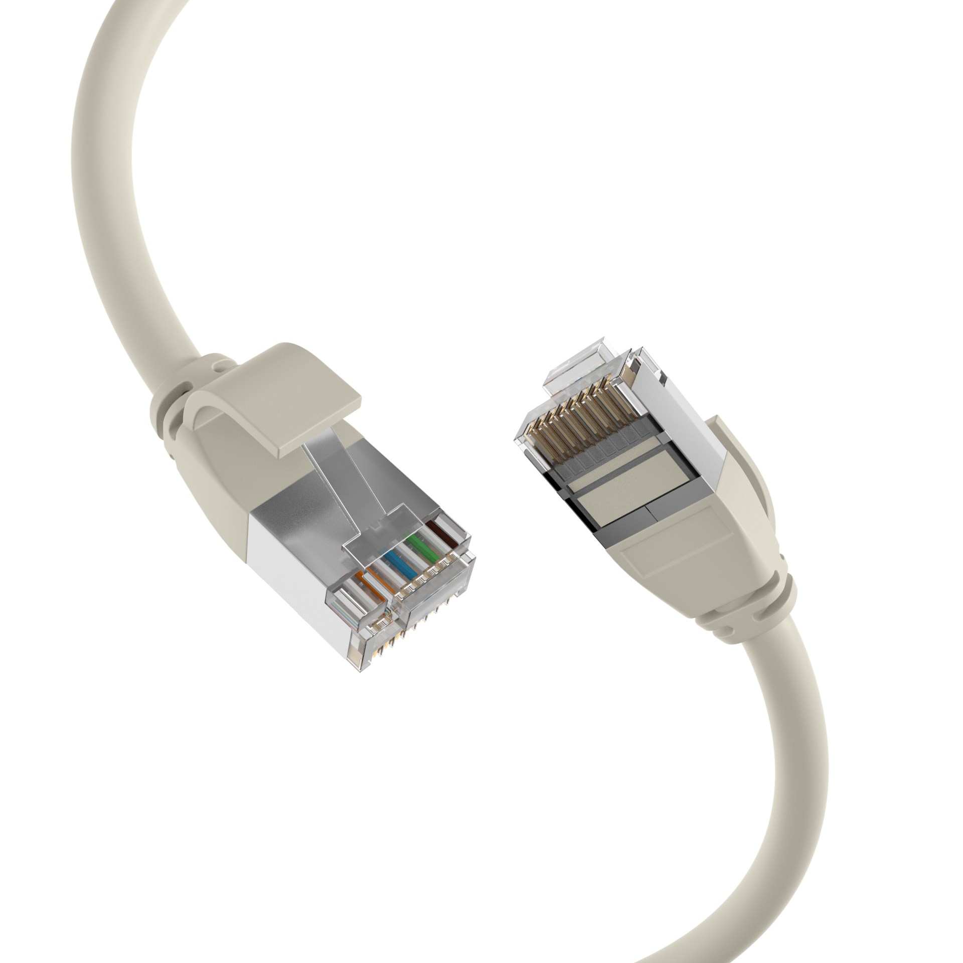 RJ45 Patch Cord Cat.6A U/FTP TPE4mm ultraflex grey 5m