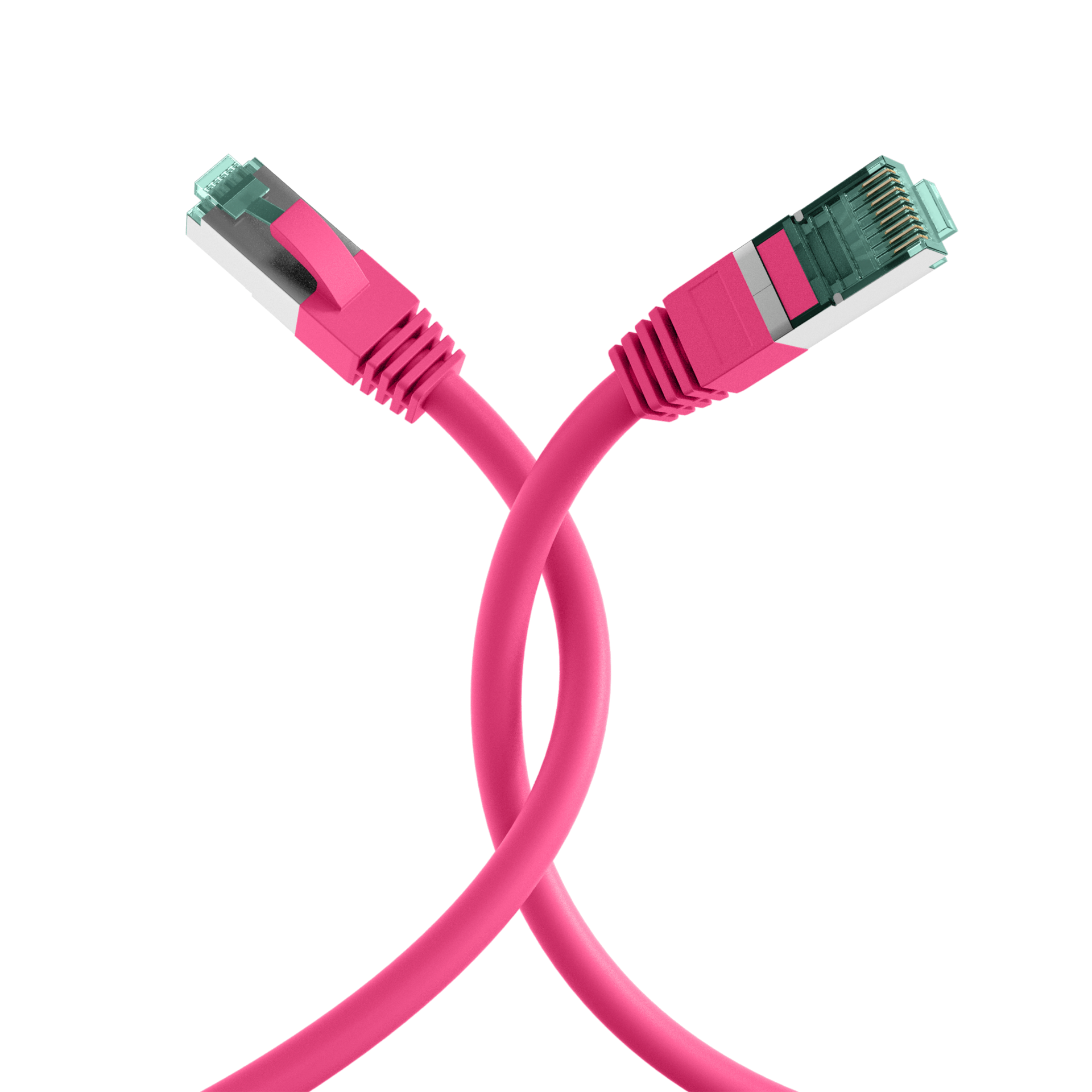 RJ45 Patch Cord Cat.6A S/FTP LSZH magenta 7,5m