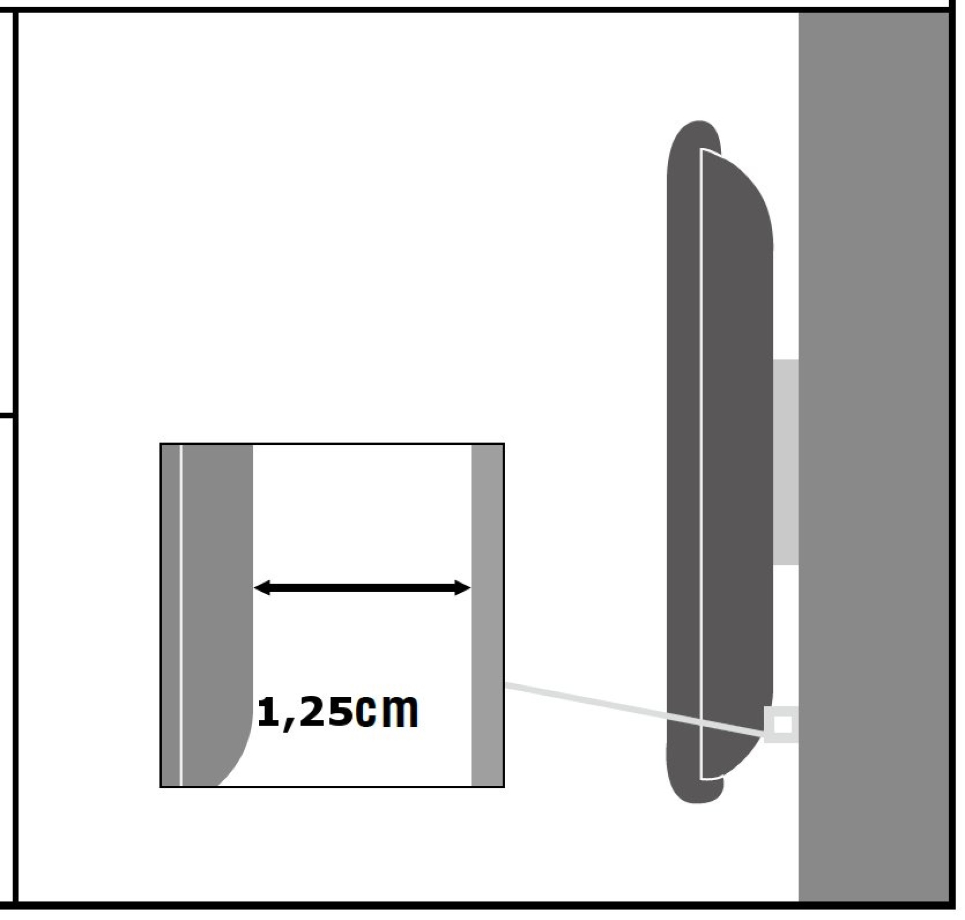 Wall support for LCD TV LED 13"-37", white