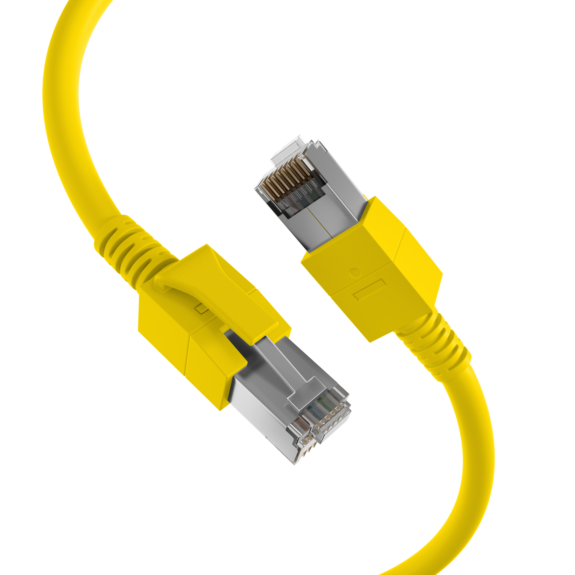 RJ45 Patch Cord Cat.6A S/FTP FRNC VC LED yellow 2m