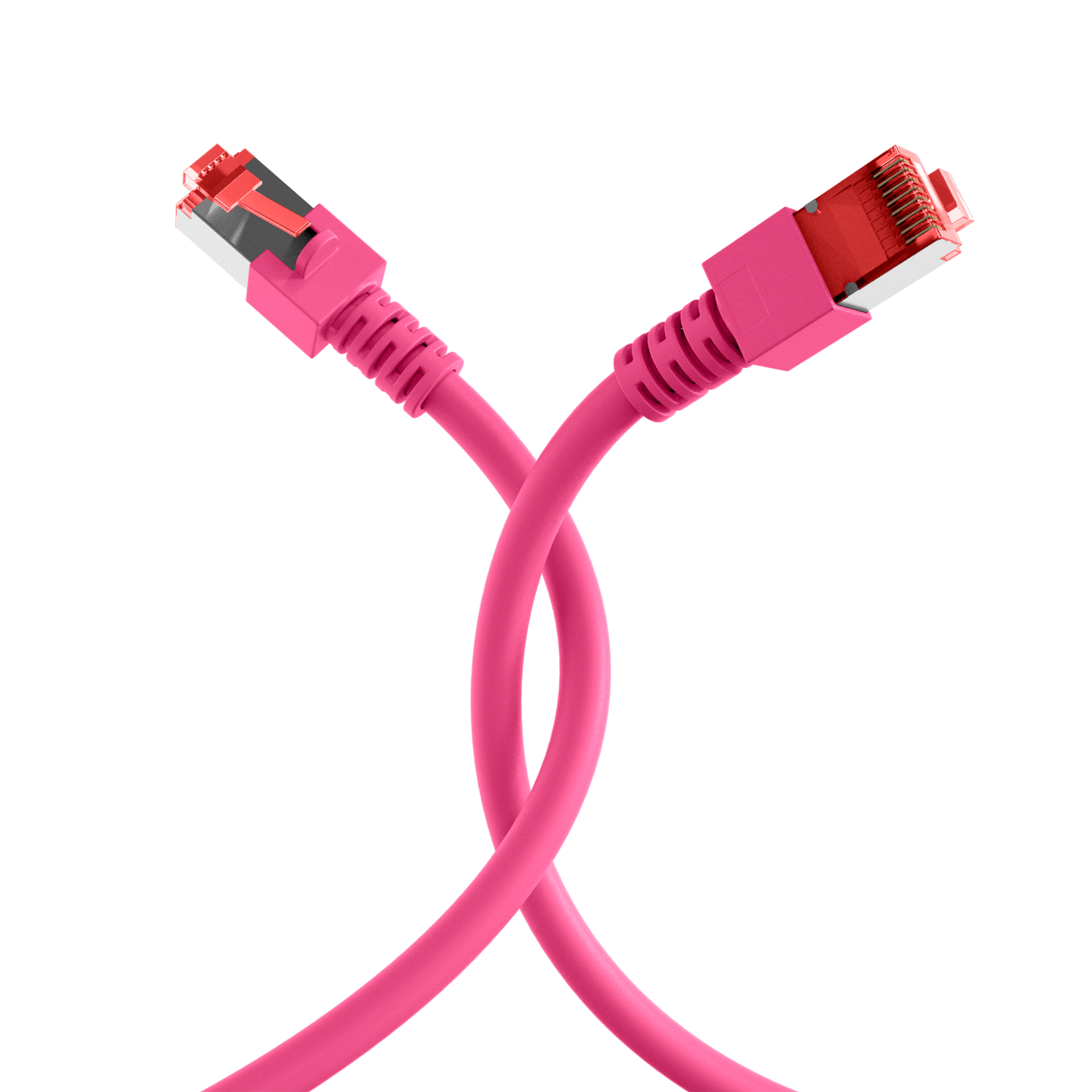 RJ45 Patch Cord Cat.6 S/FTP LSZH magenta 0,15m