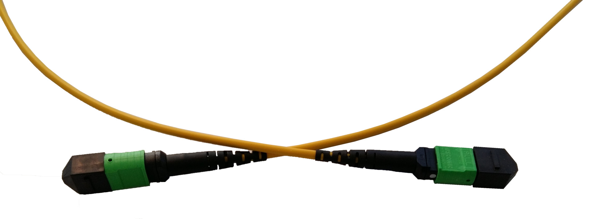 MTP/MPO Trunkcable 12 fiber SM OS2, 10m,Yellow, dobb.jacket OD=4,5mm