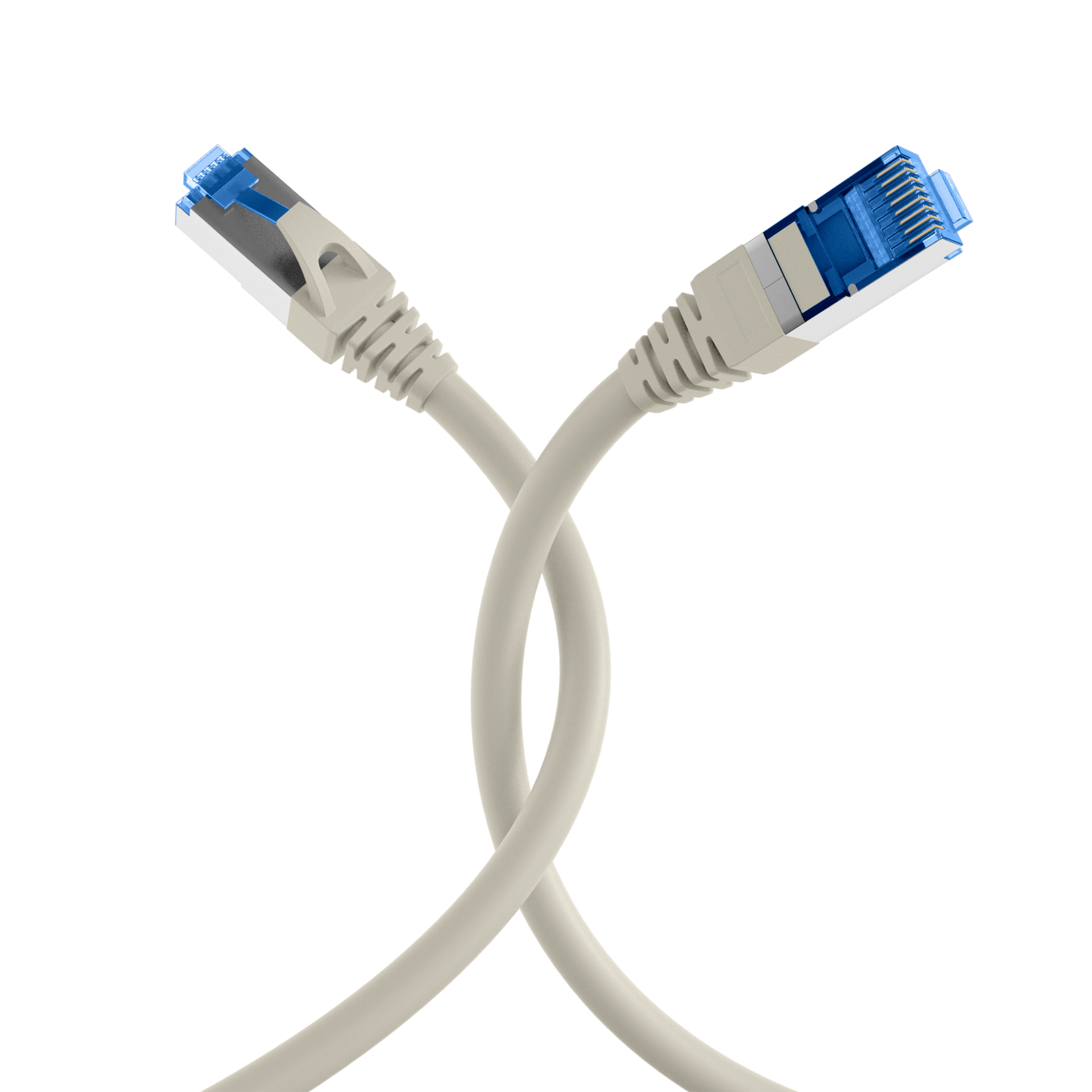 RJ45 Patch Cord Cat.6A S/FTP PVCUL grey 2m