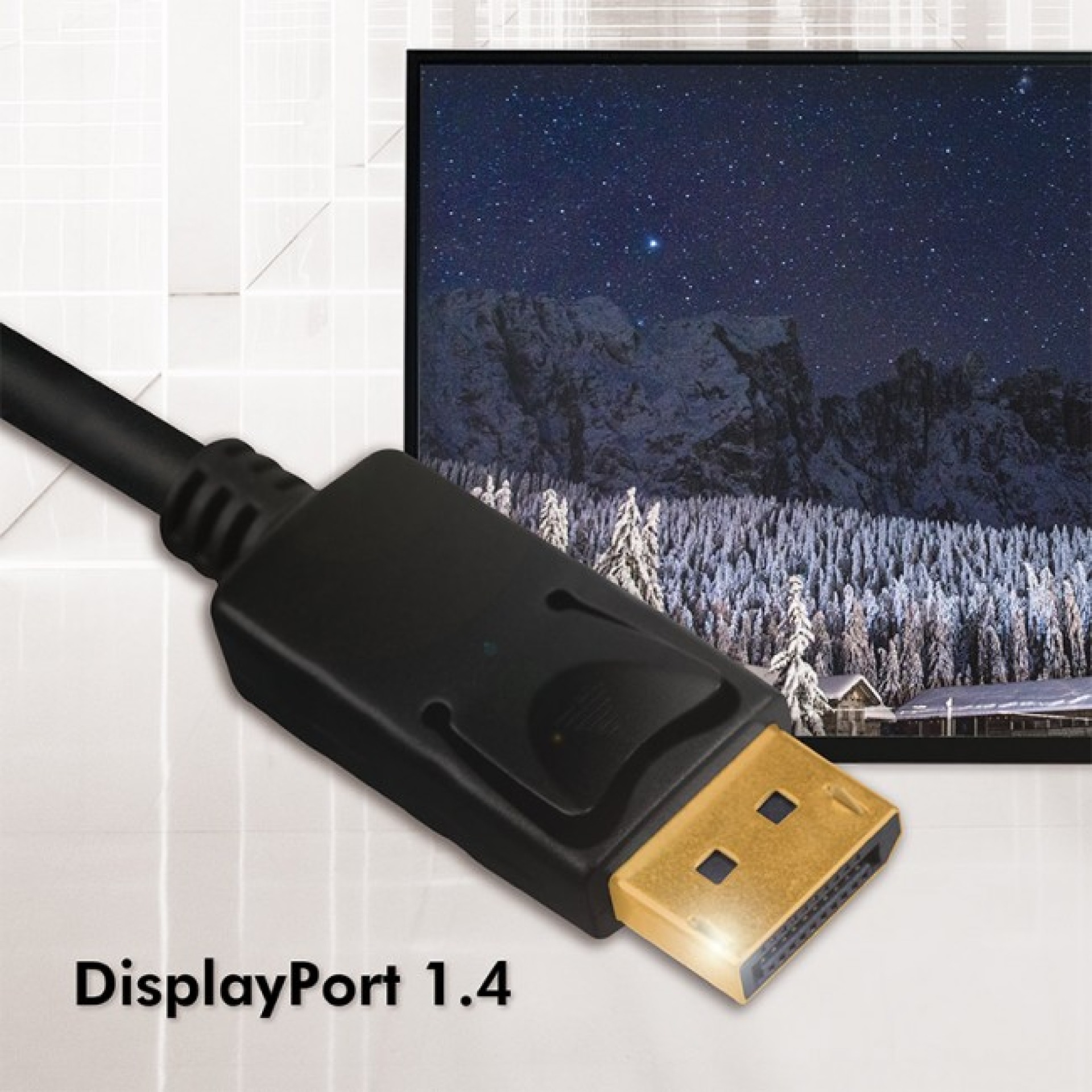 DisplayPort 1.4 Cable, M/M, 2m, black