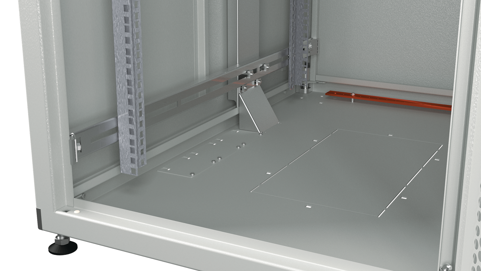 Co-Location Rack PRO, 4 x 9U, 800x800 mm, F+R 1-Part Perforated, RAL9005