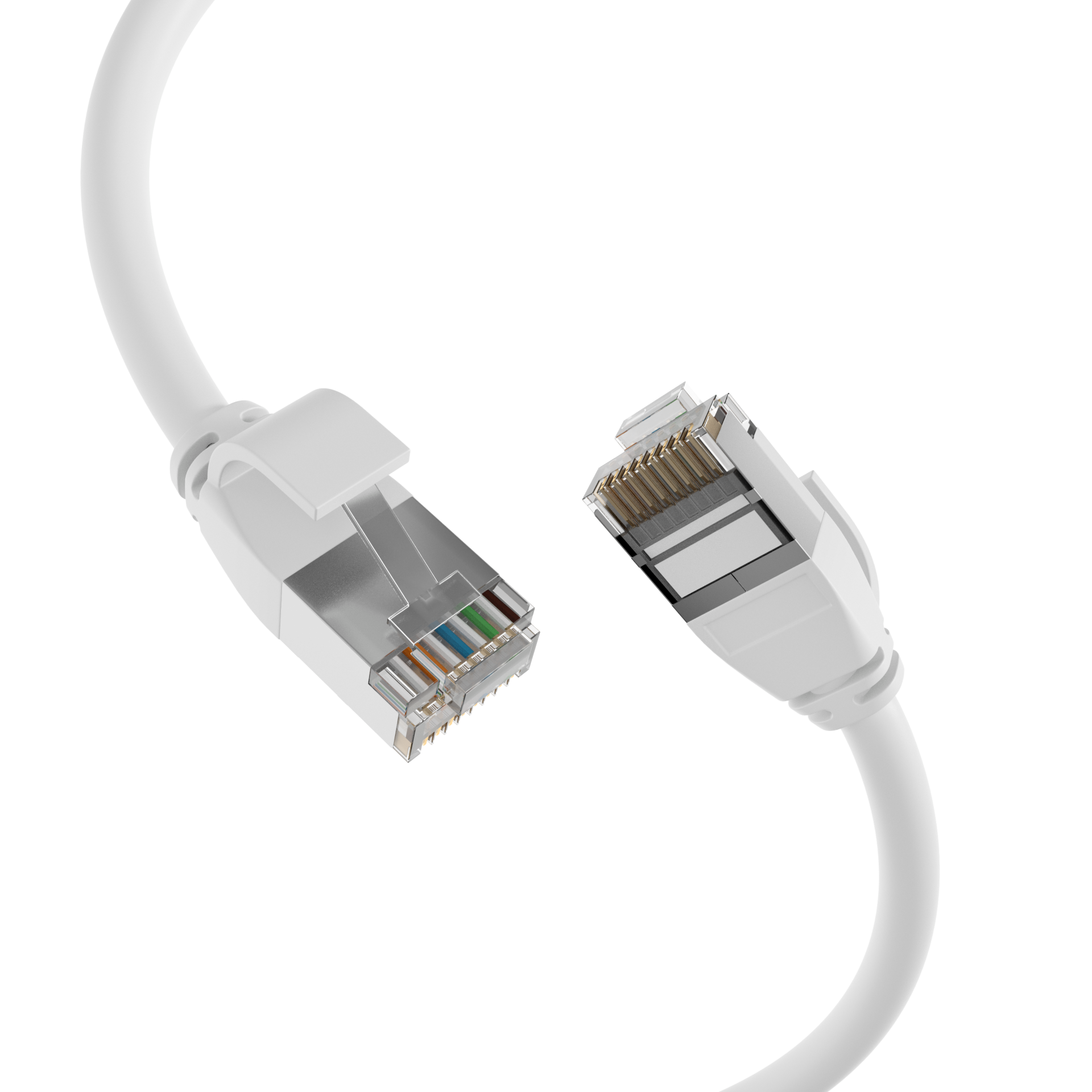 RJ45 Patch Cord Cat.6A U/FTP TPE4mm ultraflex white 5m