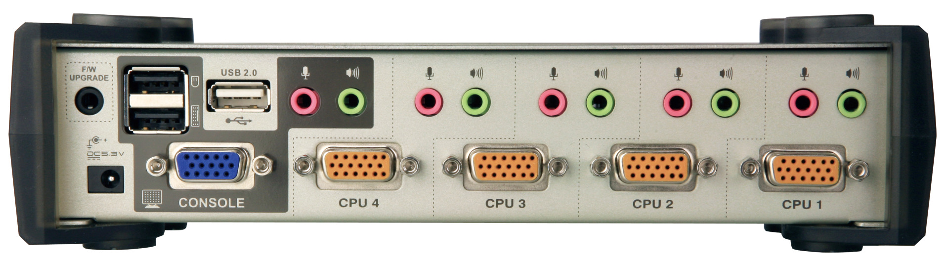 2-Port KVM-Switch USB-Audio, 2xUSB2.0 HUB, OSD, cableset