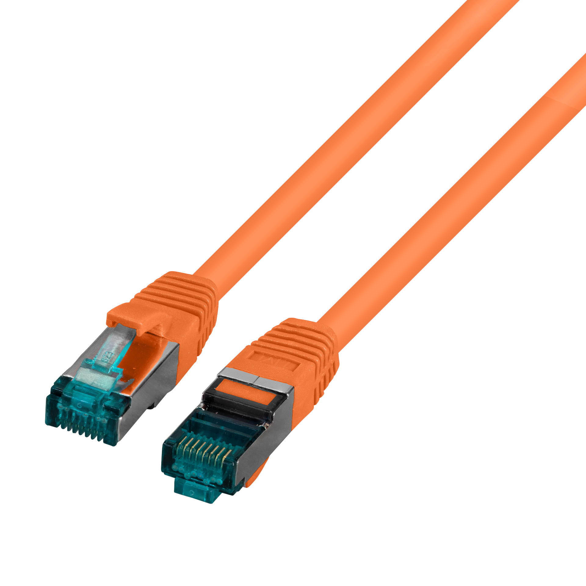 RJ45 Patch cable S/FTP, Cat.6A, LSZH, 1m, orange