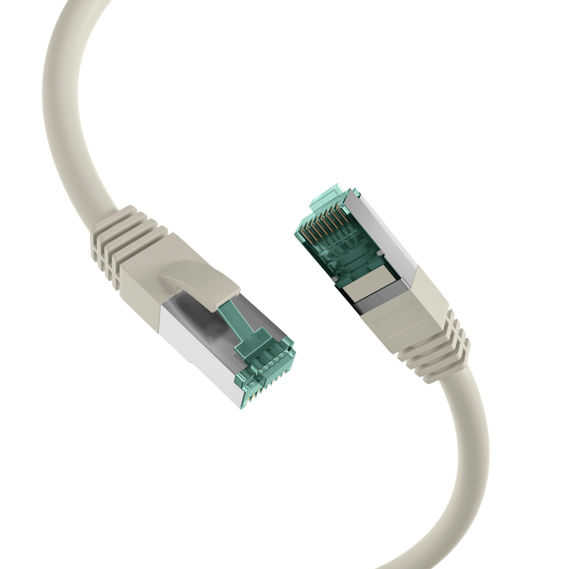 RJ45 Patch Cord Cat.6A S/FTP LSZH grey 0,25m