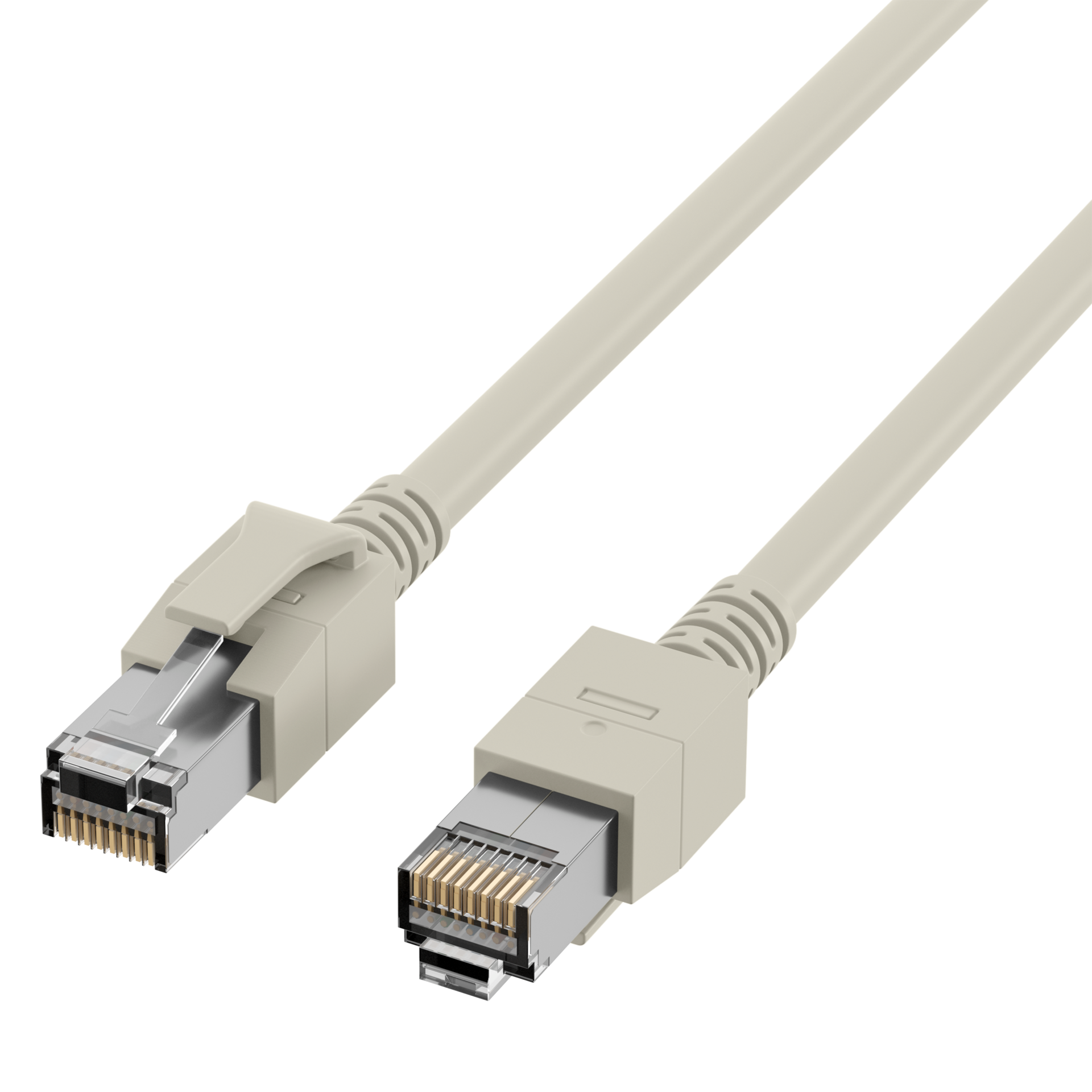 RJ45 Patch Cord Cat.6A S/FTP FRNC VC LED grey 5m