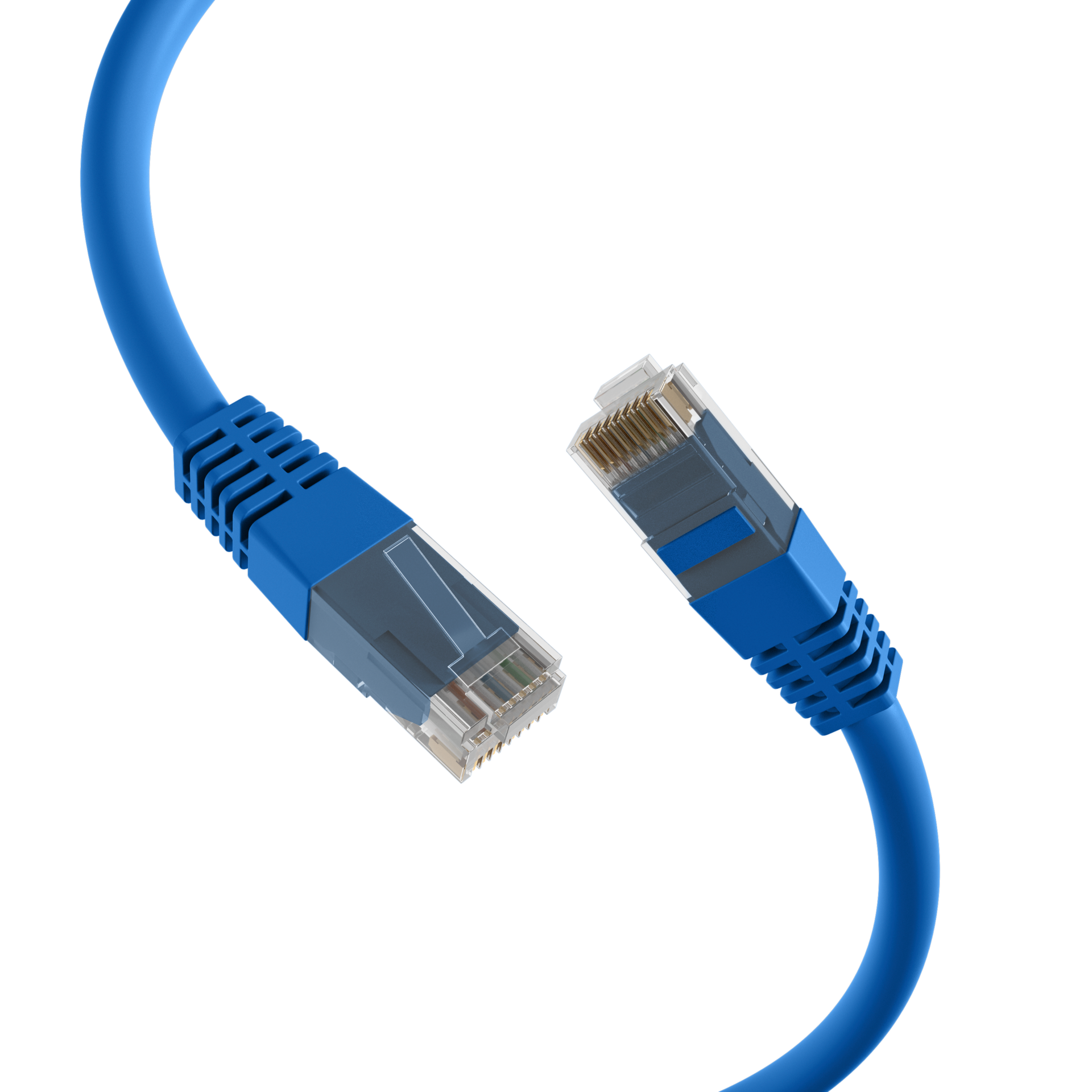 RJ45 Patch Cord Cat.6 U/UTP PVC CCA blue 0,5m