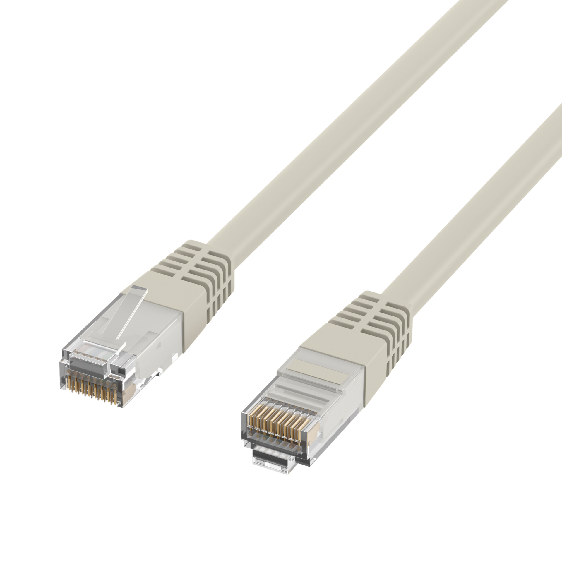 RJ45 Patch Cord Cat.5e U/UTP PVC CCA grey 0,5m