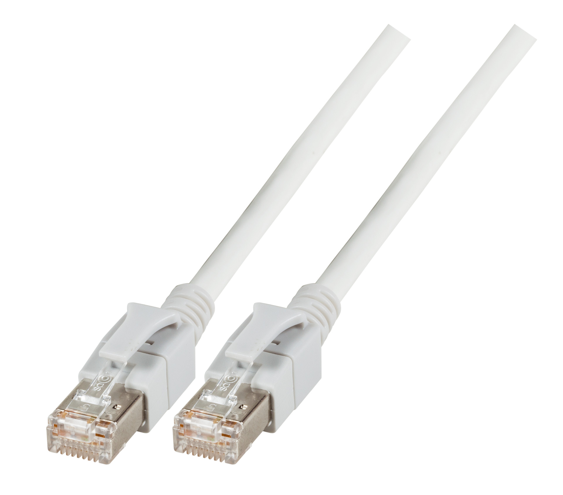 RJ45 Patch cable S/FTP, Cat.6A, VC LED, 1m, white