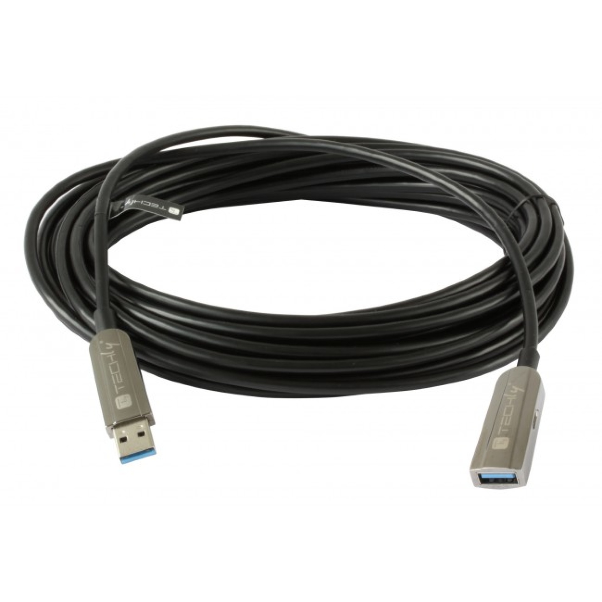 USB3.0 AOC Cable, A-A, M-F., black 10 m