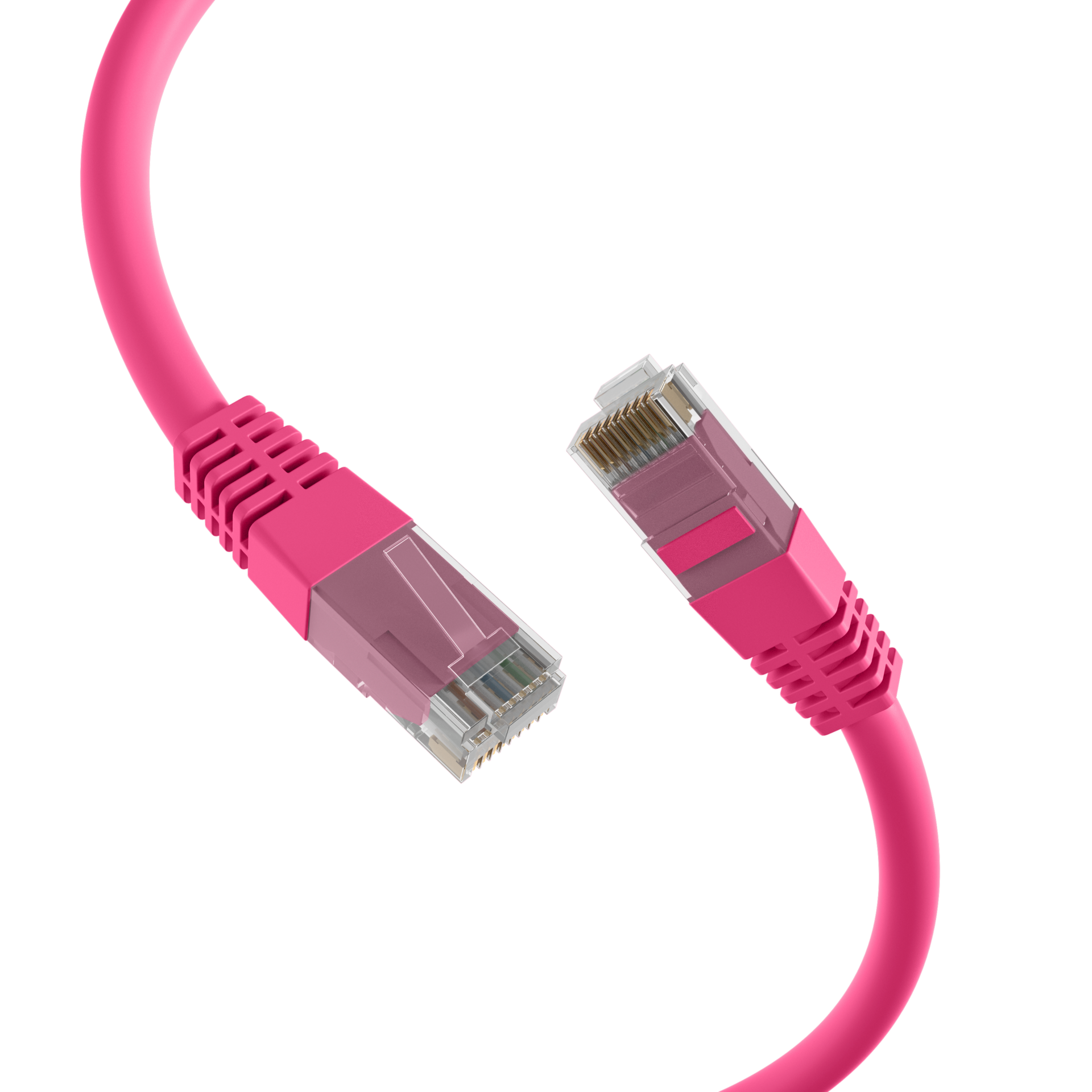 RJ45 Patch Cord Cat.6 U/UTP PVC CCA magenta 10m