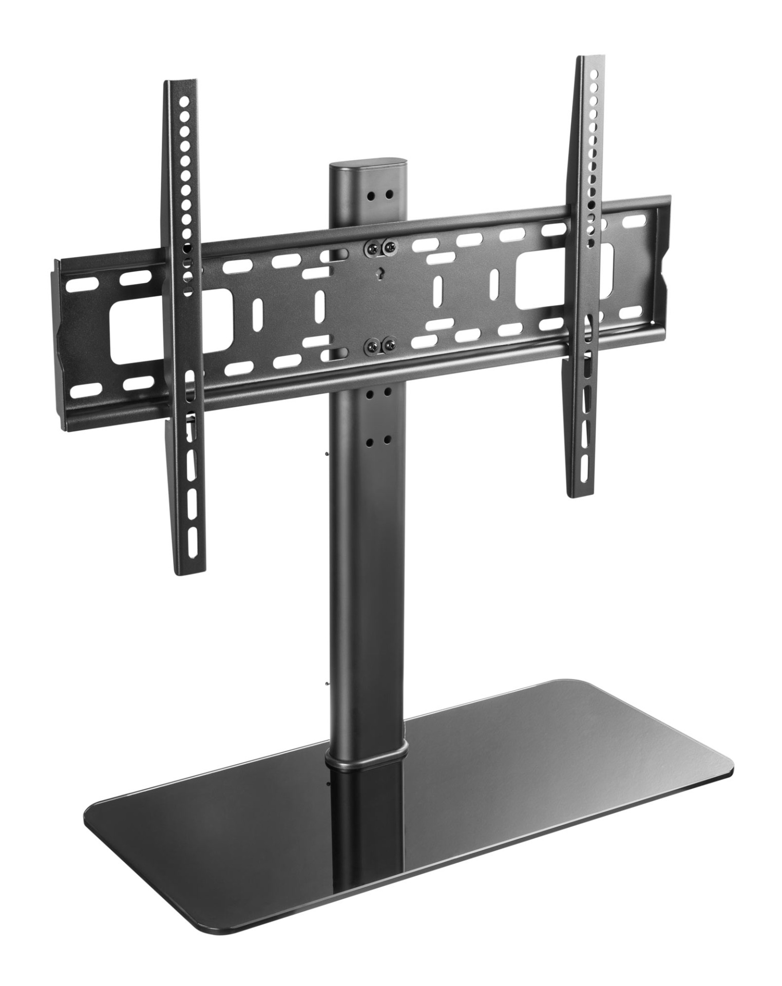Desk stand for 1 LCD 32"-55", with glas base