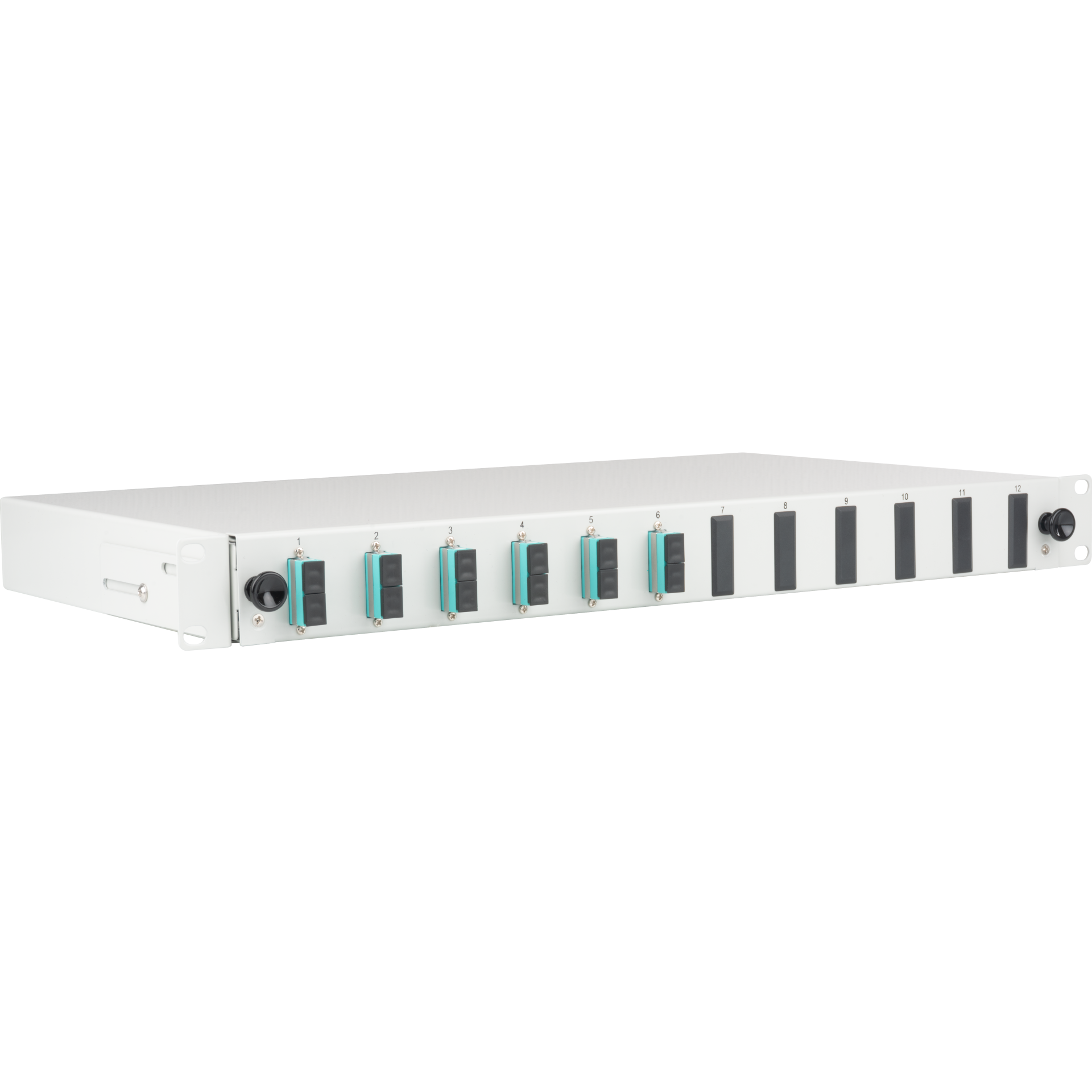 Splice box gy sliding SC OM3 12x pigtail and 6x duplex adapter