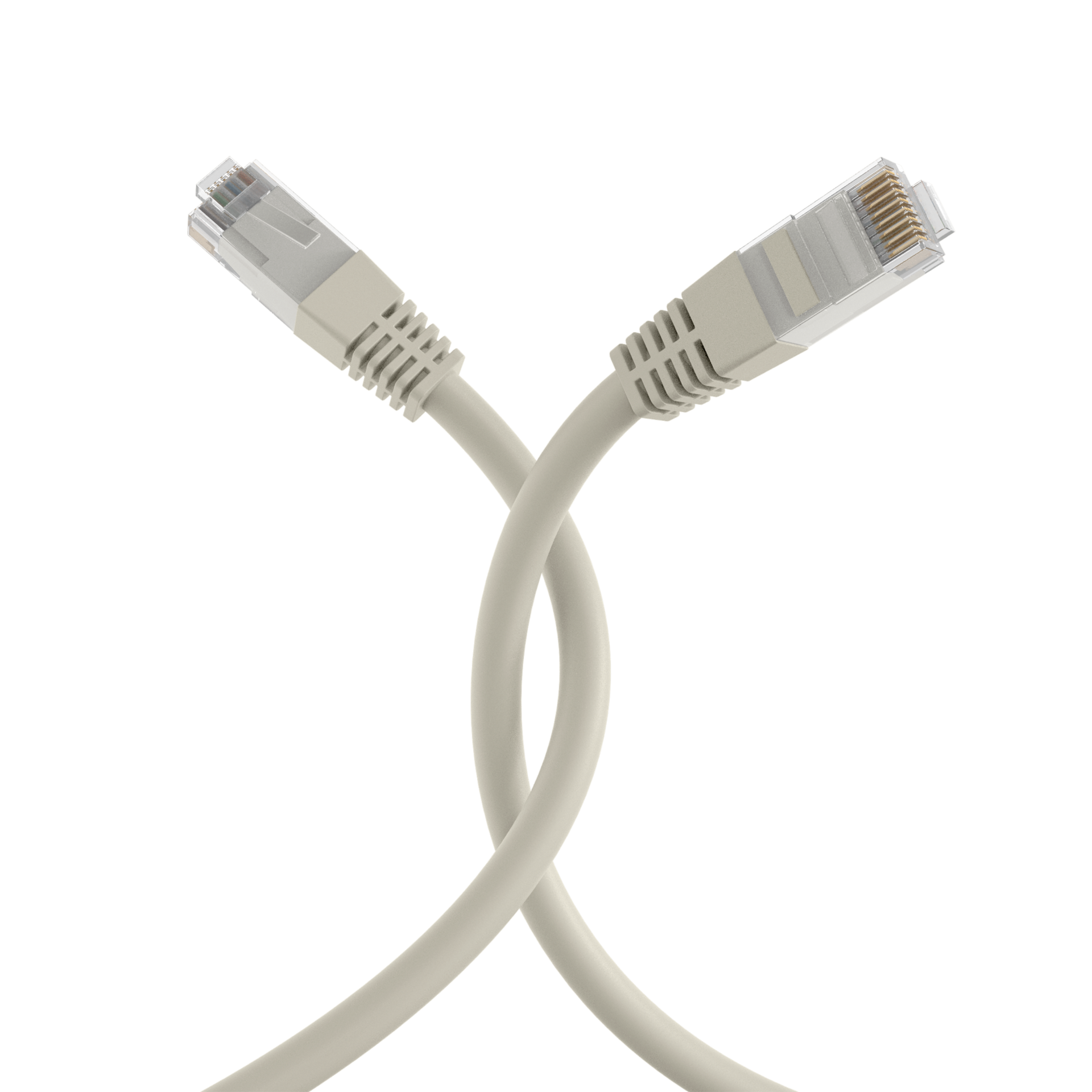 RJ45 Patch Cord Cat.6 U/UTP PVC CCA grey 0,25m