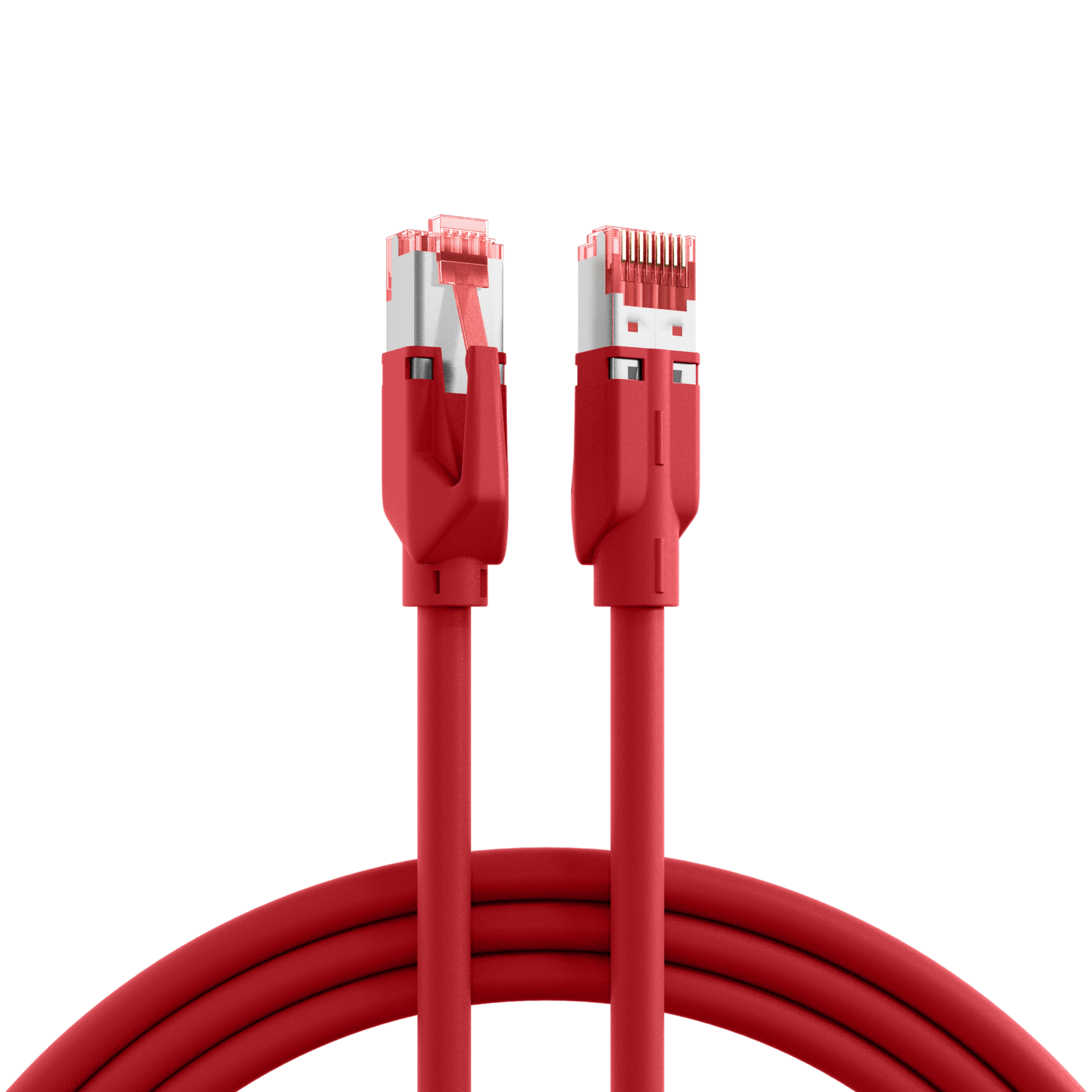 RJ45 Patch Cord Cat.6A S/FTP Dätwyler 7702 TM21 red 30m