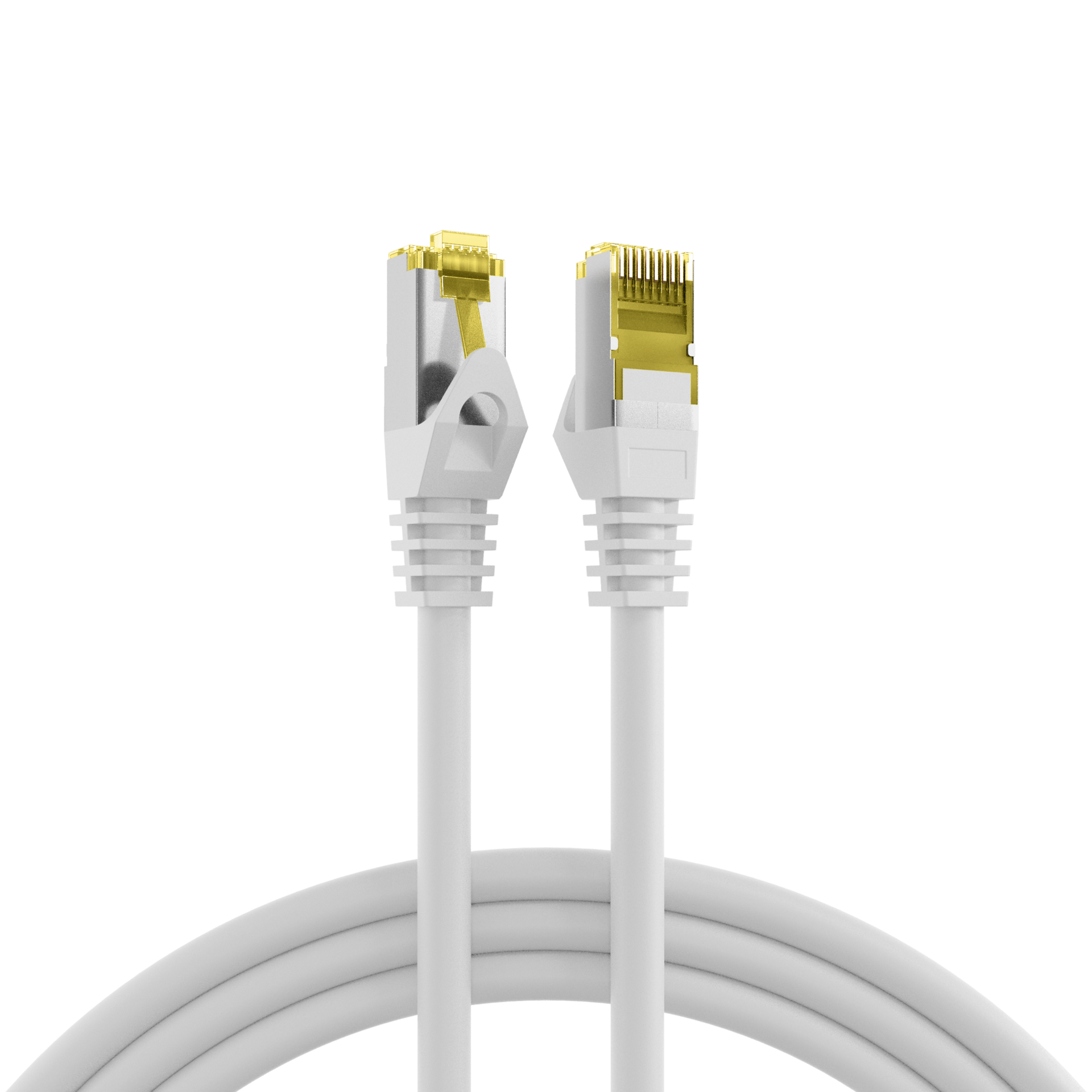 RJ45 Patch Cord Cat.6A S/FTP LSZH Cat.7 raw cable white 3m