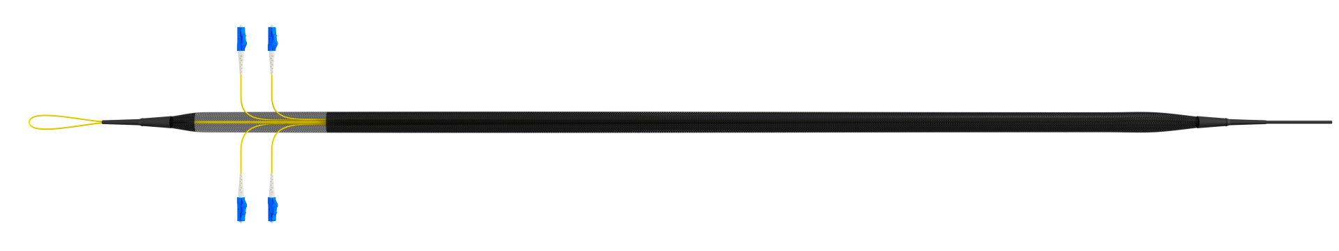 Trunk cable U-DQ(ZN)BH OS2 4E (1x4) LC-LC,10m Dca LSZH G657A1