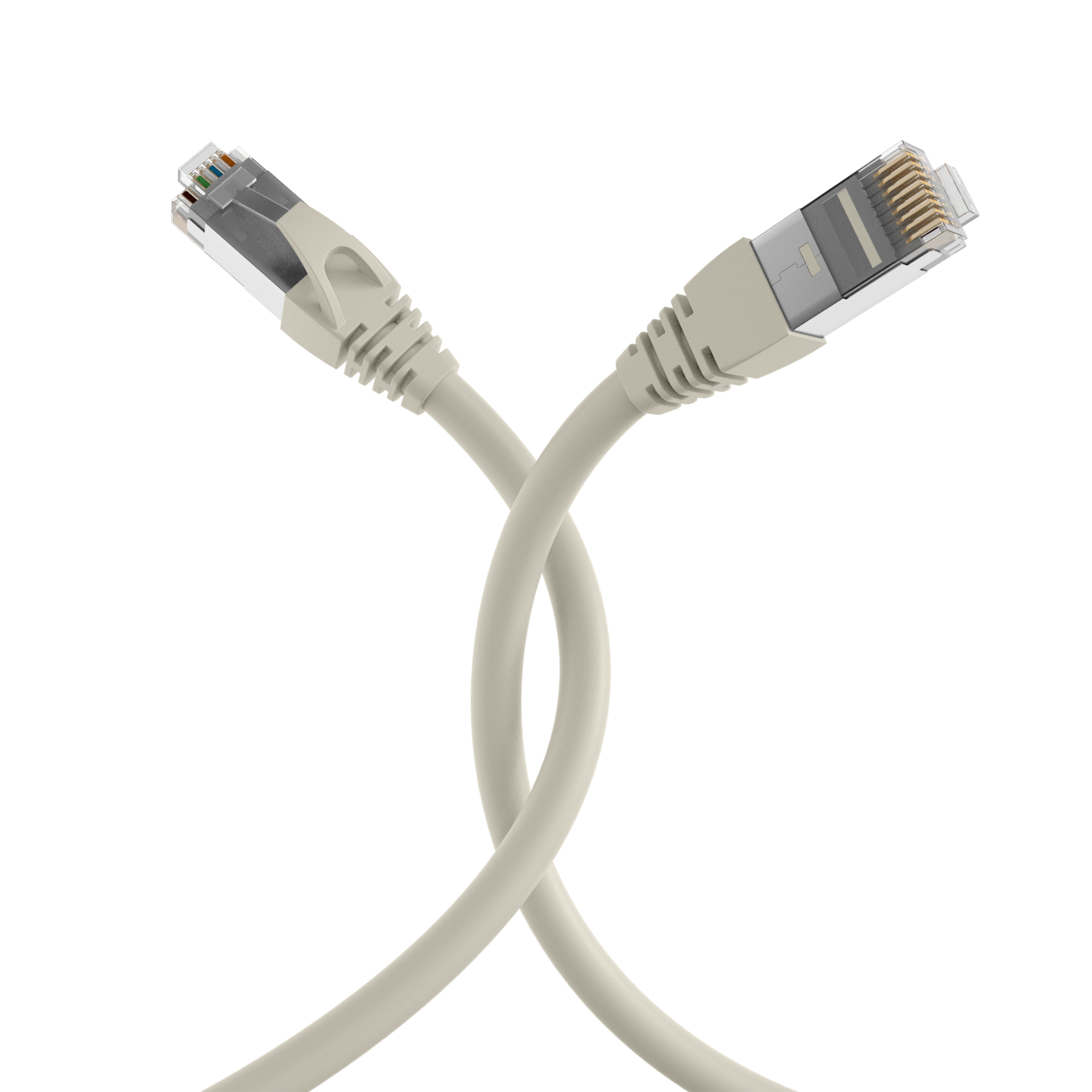 RJ45 Patch Cord Cat.6A  S/FTP PVC UL grey 40m