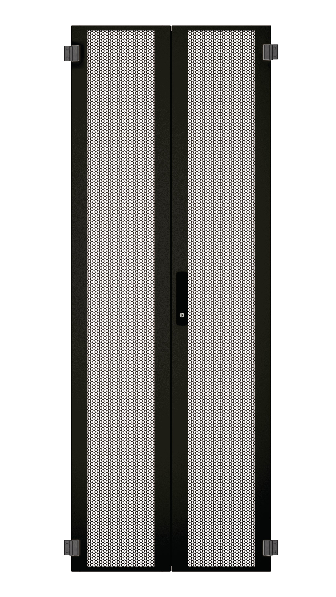Door for PRO 24U, W=800, Steel perf., 2-Part, TH, RAL7035