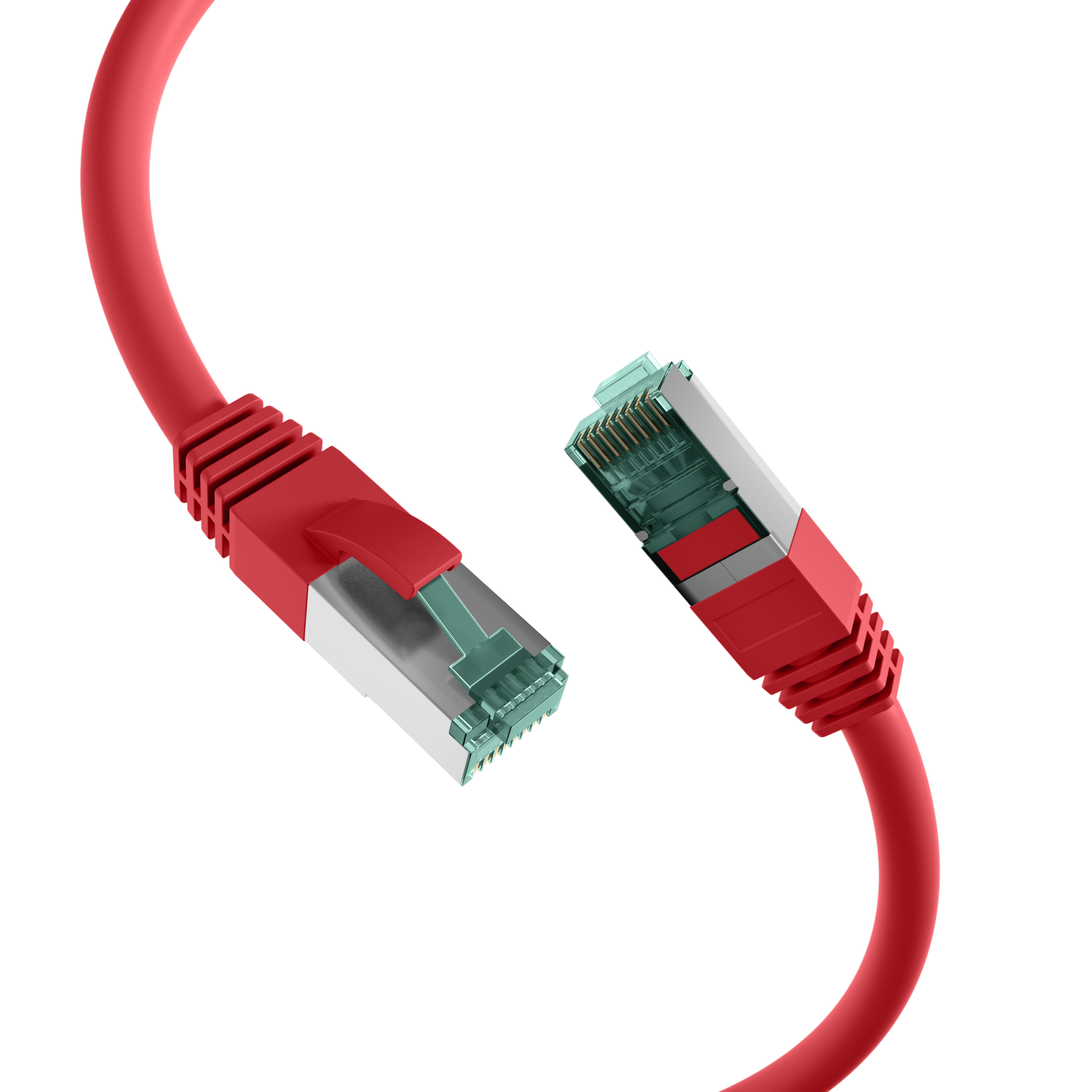 RJ45 Patch Cord Cat.6A S/FTP LSZH red 20m