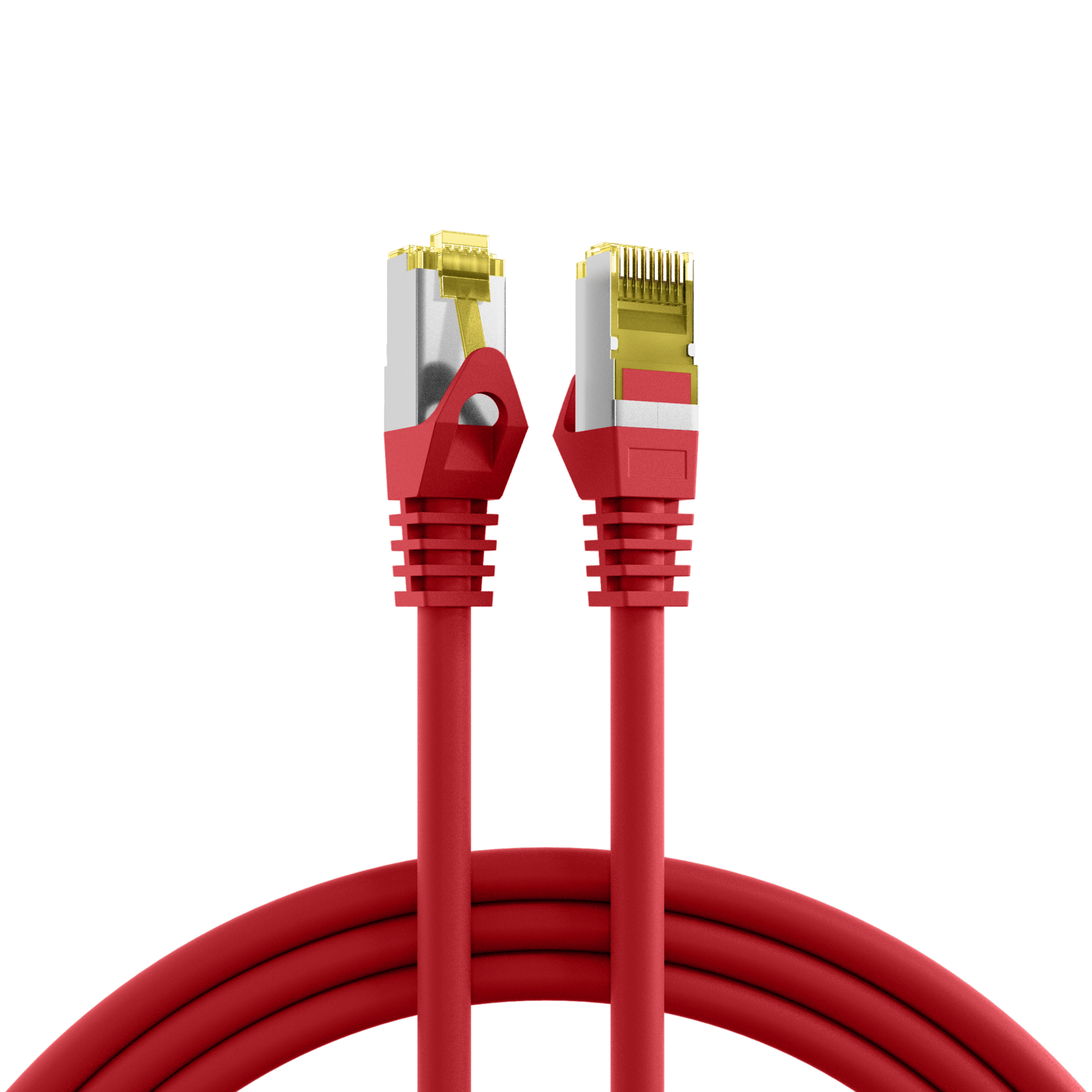 RJ45 Patch Cord Cat.6A S/FTP LSZH Cat.7 raw cable red 1,5m