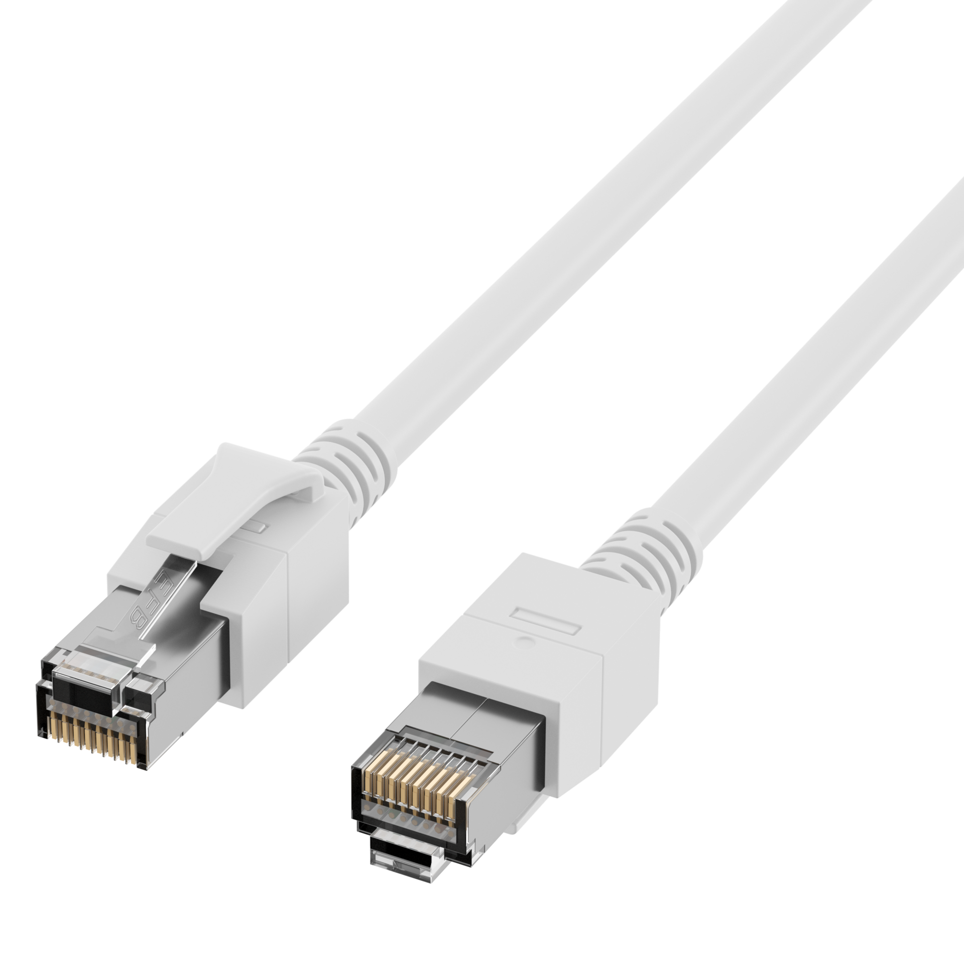 RJ45 Patch Cord Cat.6A S/FTP FRNC VC LED white 1,5m