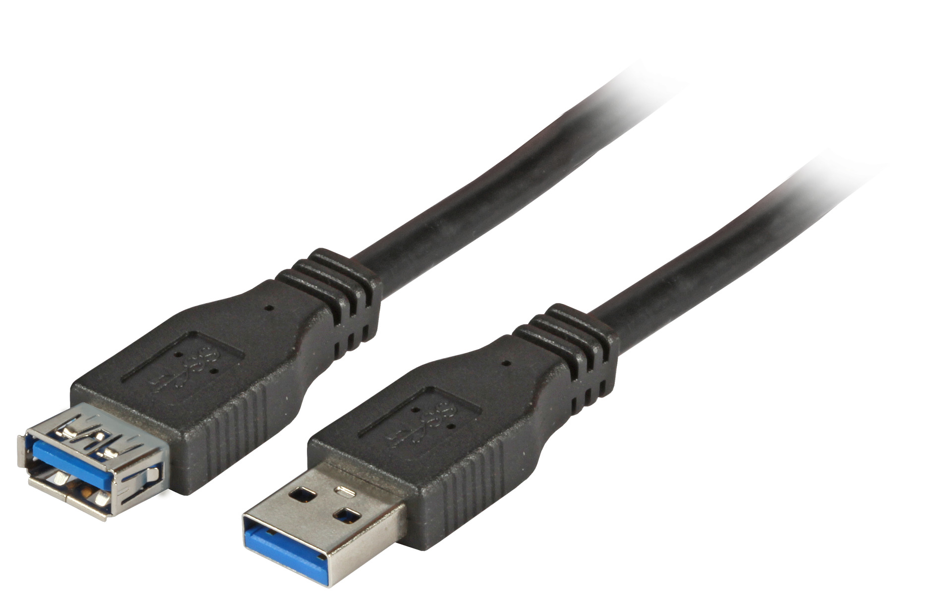 USB3.0 Connection Cable A-A, M-F, 1.0m, black, Classic