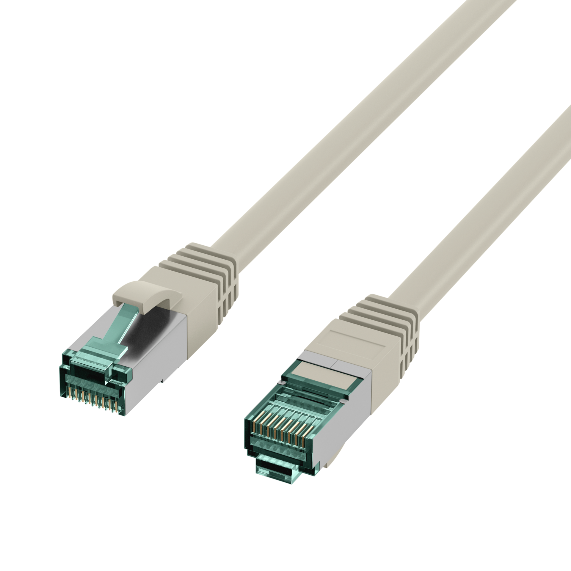 RJ45 Patch Cord Cat.6A S/FTP LSZH grey 7,5 m