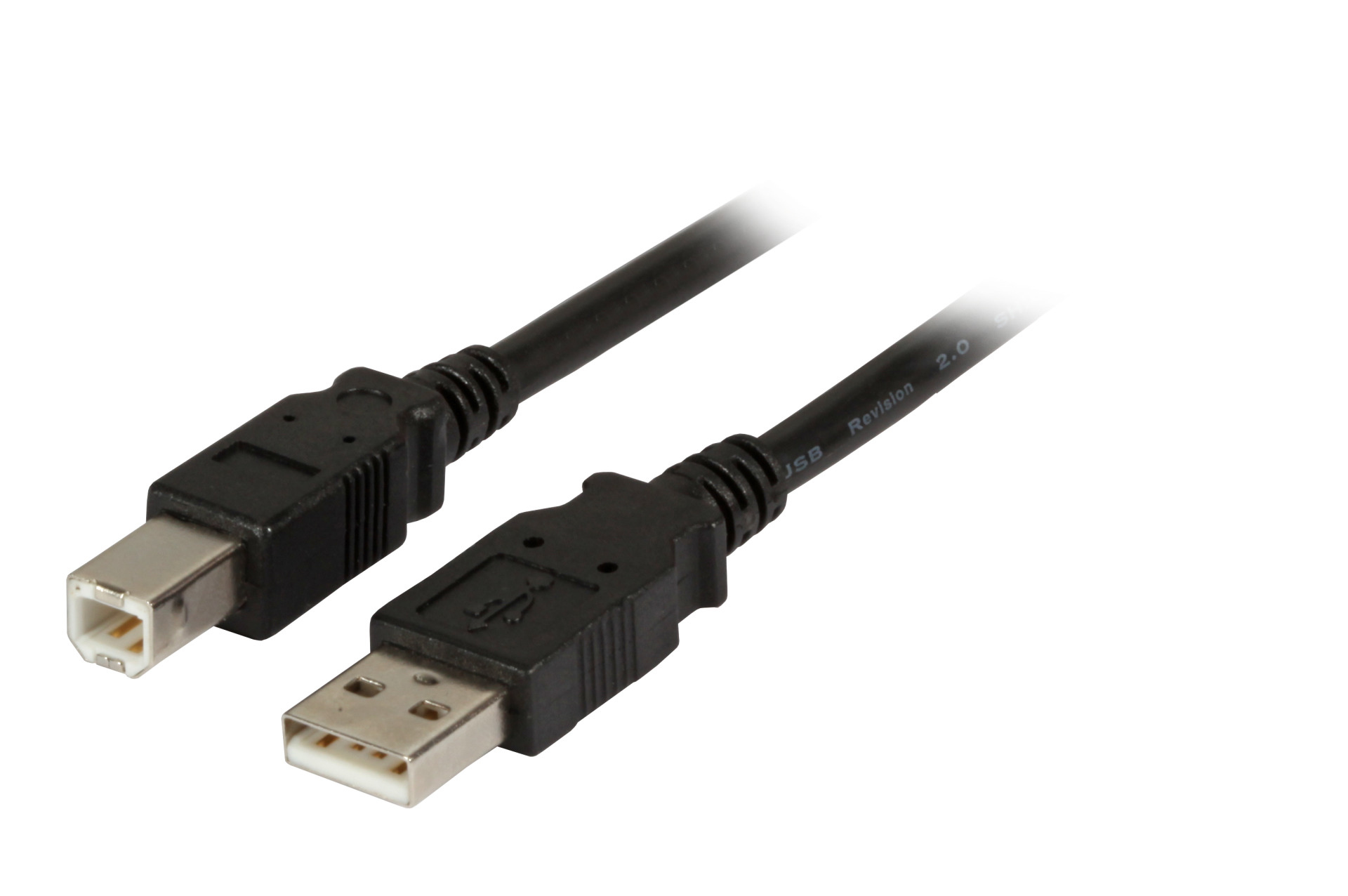 USB2.0 Connection Cable A-B, M-M, 1.0m, black, Premium
