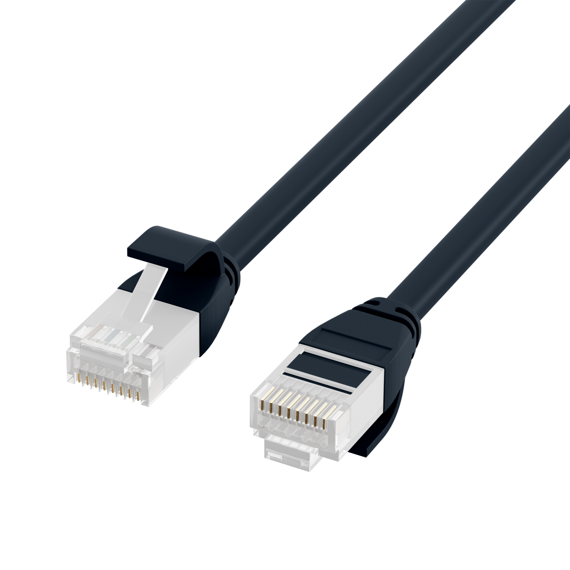 RJ45 Patch Cord Cat.6A U/UTP TPE3,6mm ultraflex black 5m