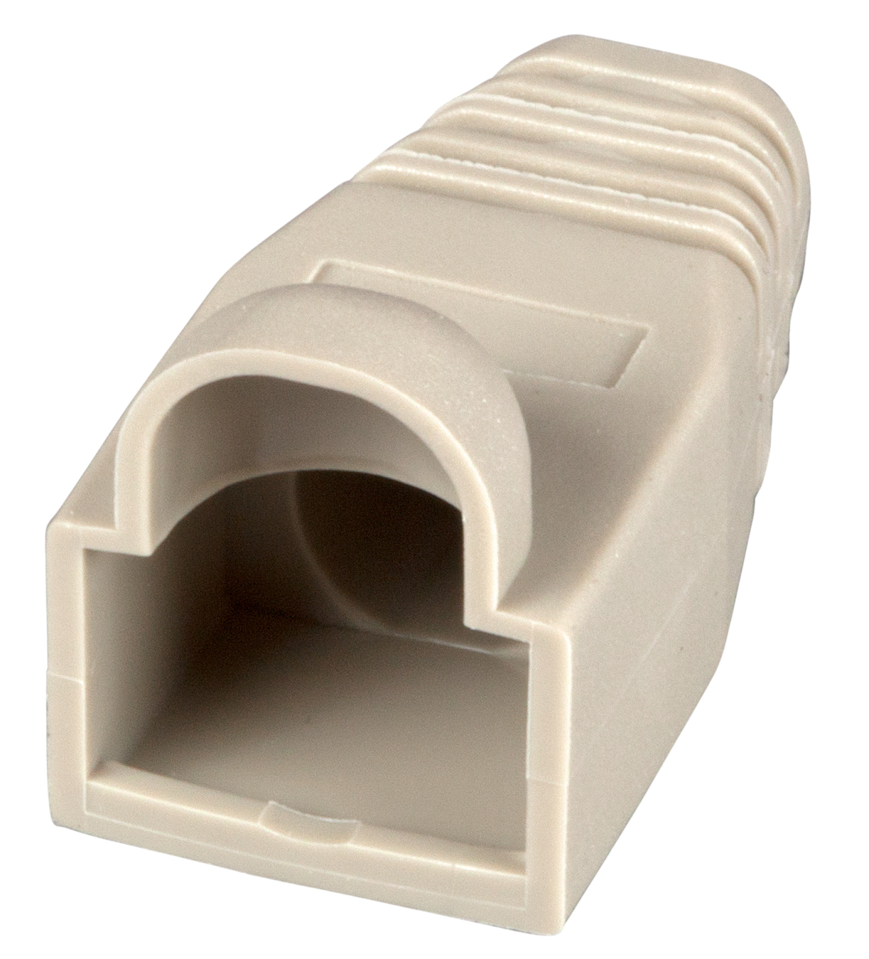Anti-Kink Sleeve RJ45 Beige, with Latch Protection, 100 Pcs.