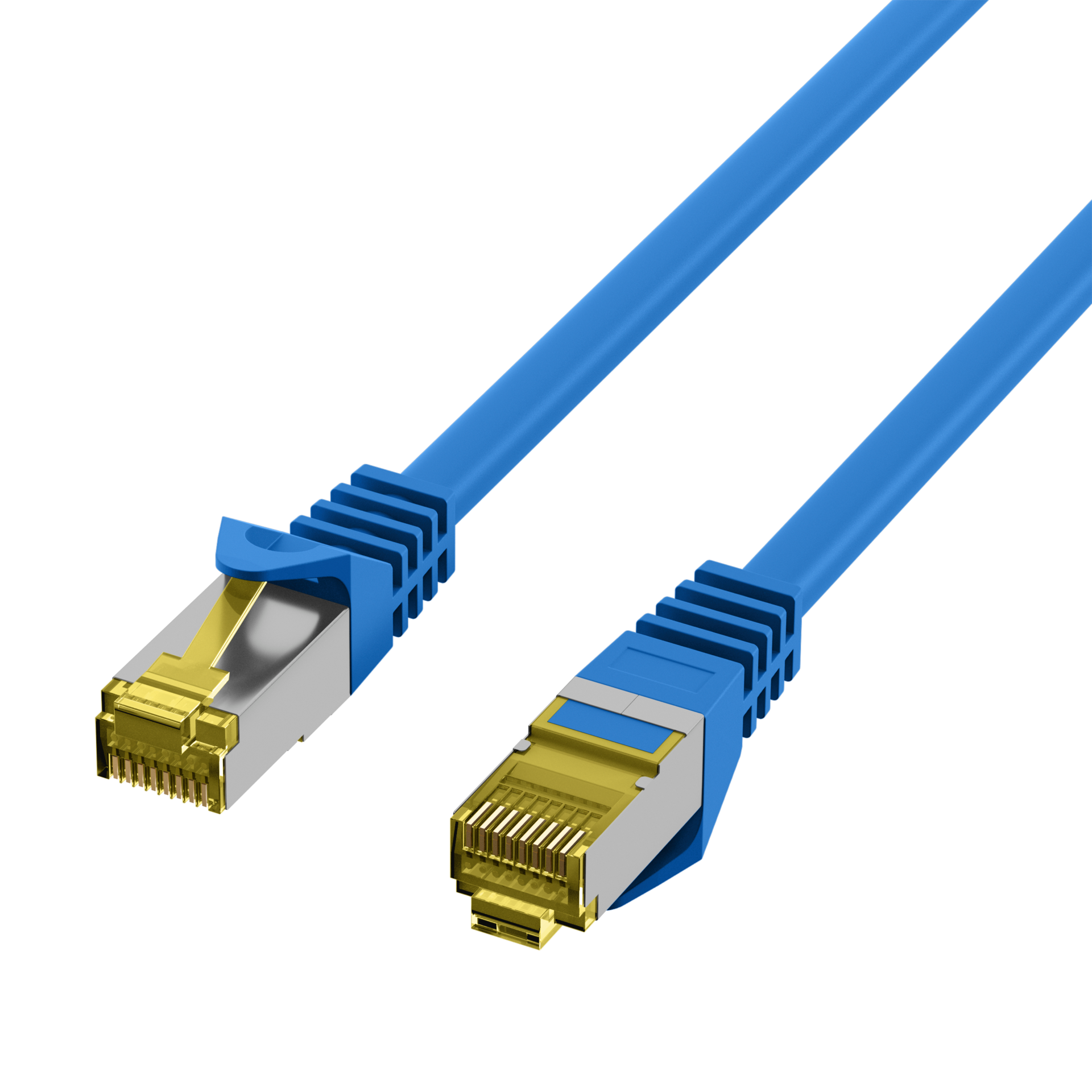 RJ45 Patch Cord Cat.6A S/FTP LSZH Cat.7 raw cable blue 30m