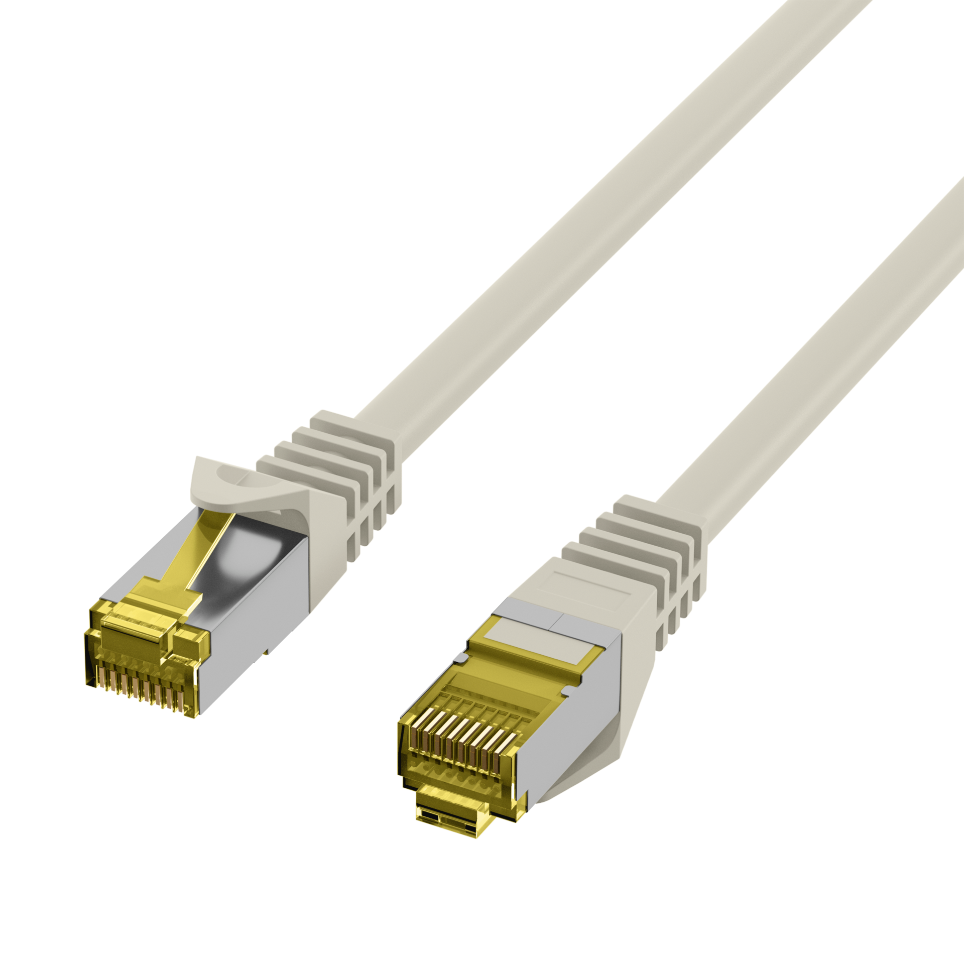 RJ45 Patch Cord Cat.6A S/FTP LSZH Cat.7 raw cable grey 20m