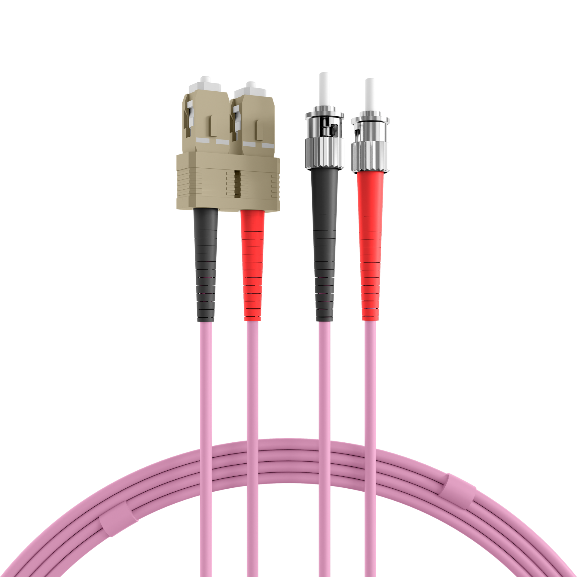 Duplex Patchcable SC-ST OM4 2m LSZH 3mm heatherviolet